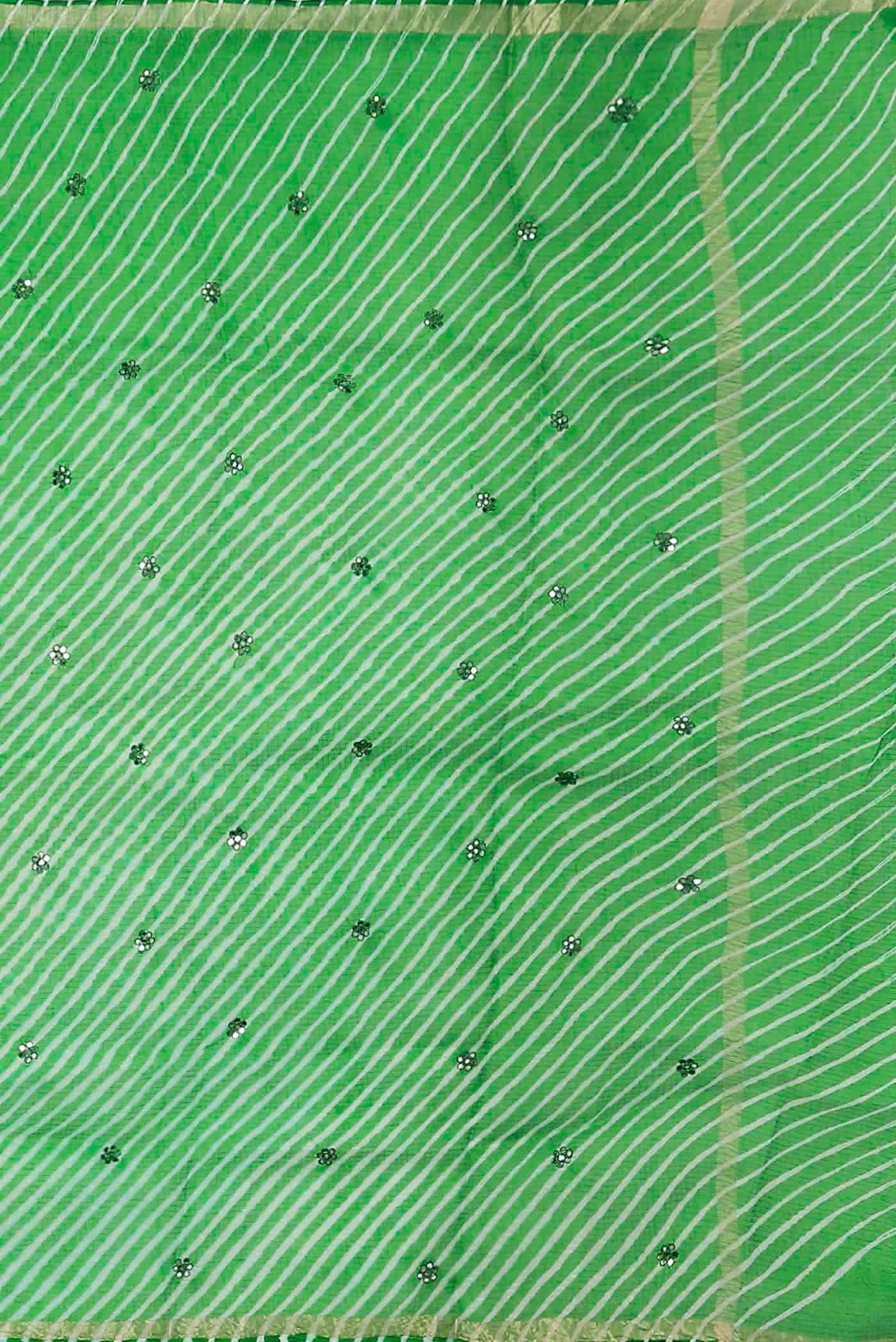 Green Bandhani Georgette Saree