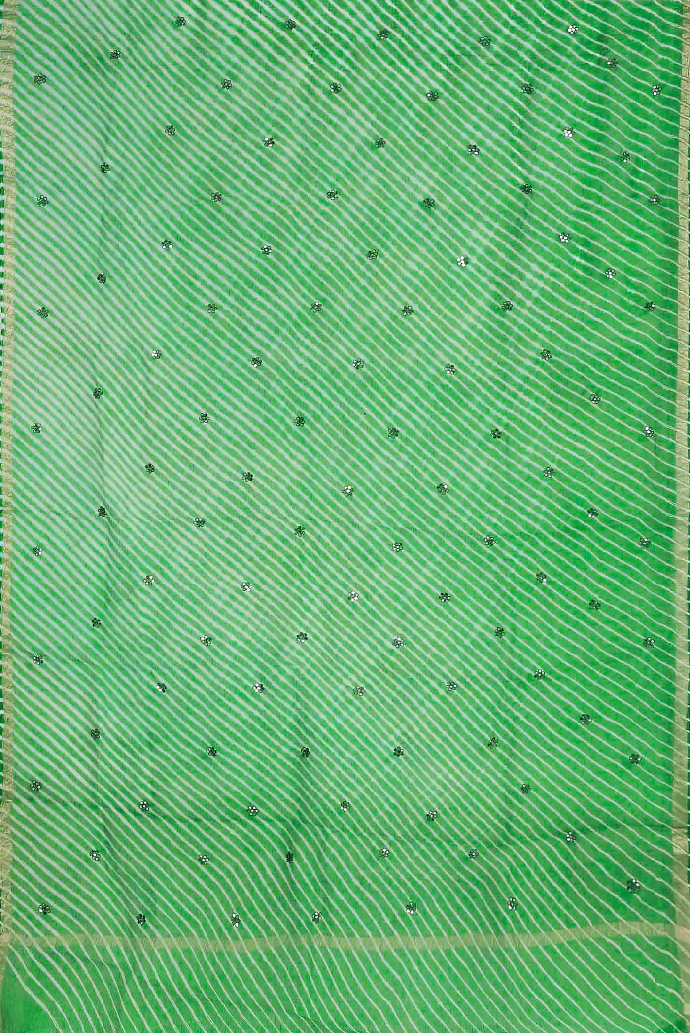 Green Bandhani Georgette Saree