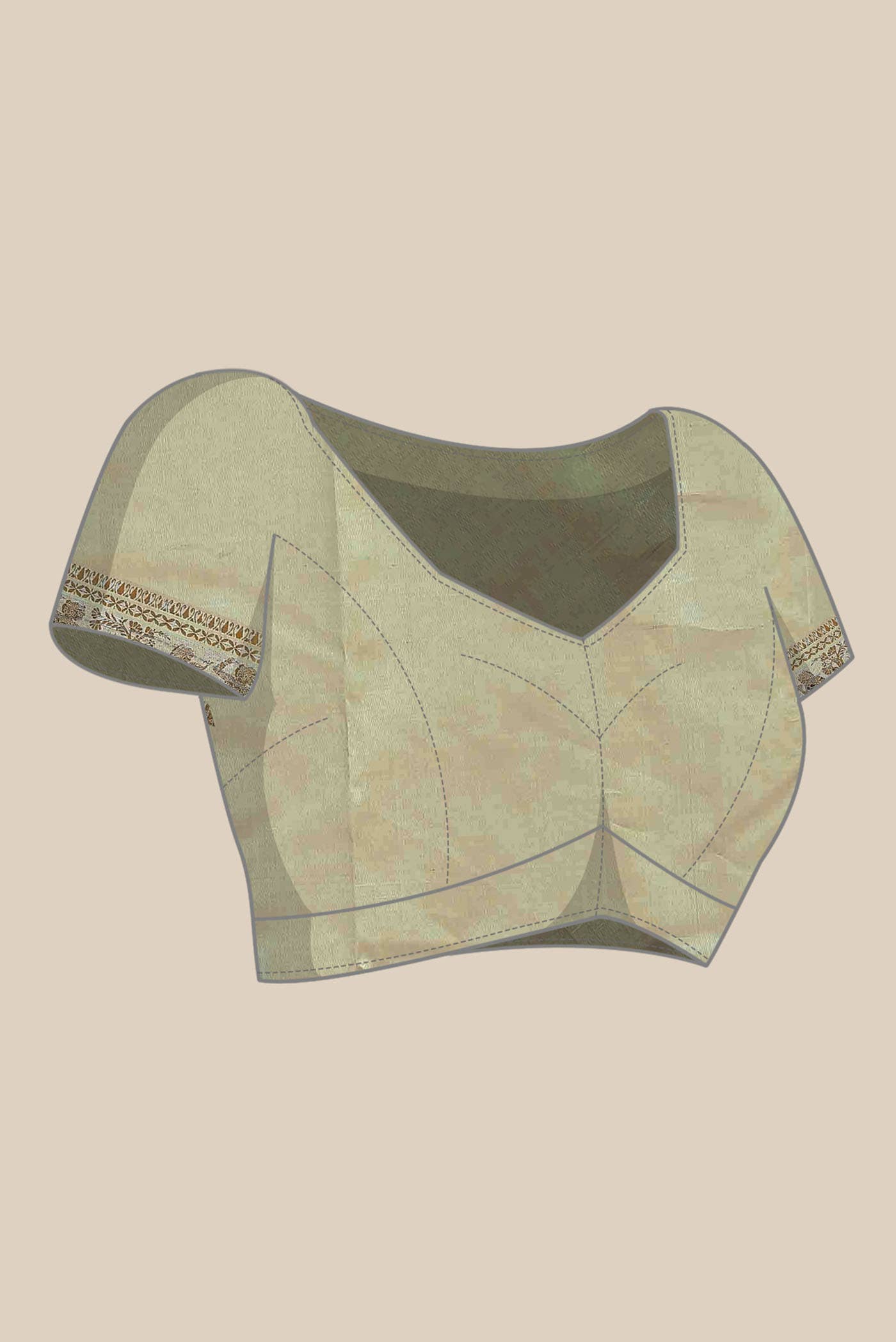 Beige Baluchari Silk Saree