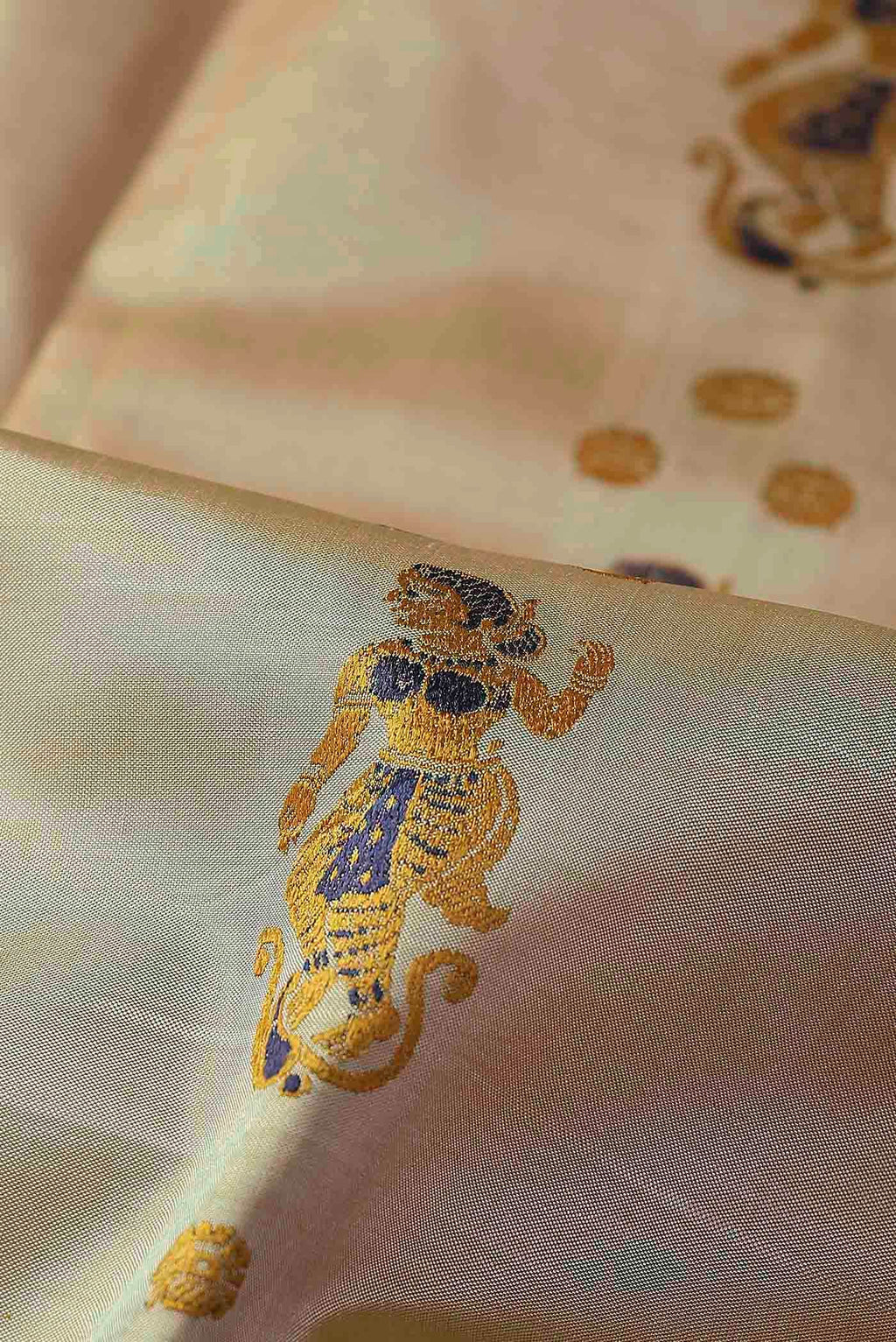 Beige Baluchari Silk Saree