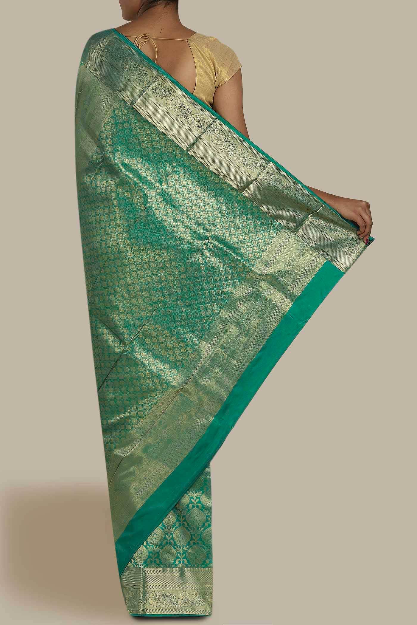 Green Bangalore Silk Saree