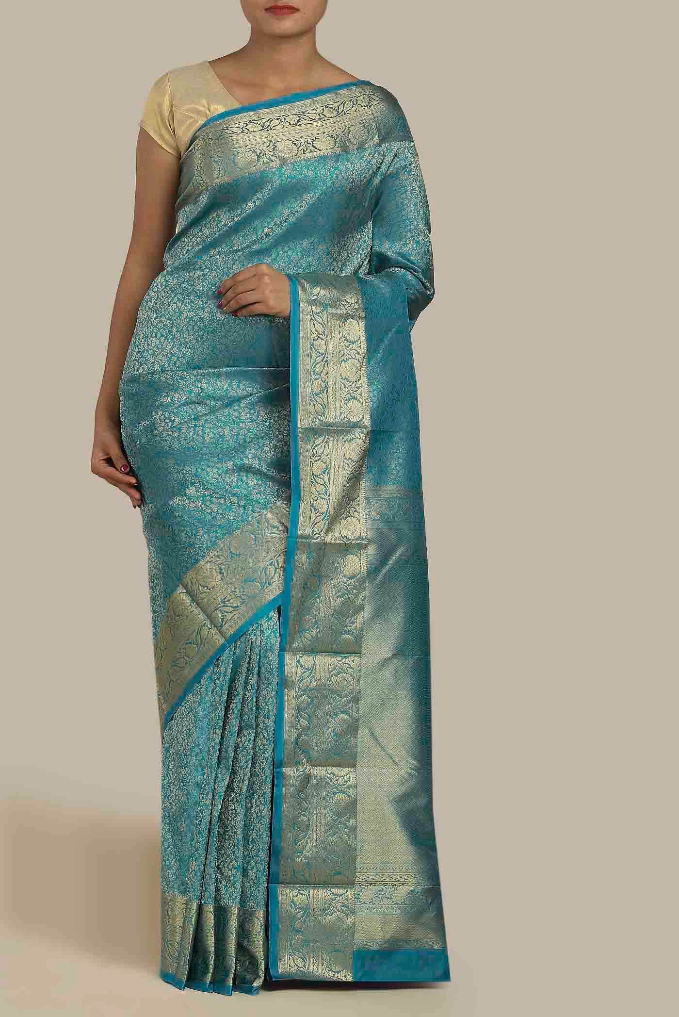 Blue Bangalore Silk Saree