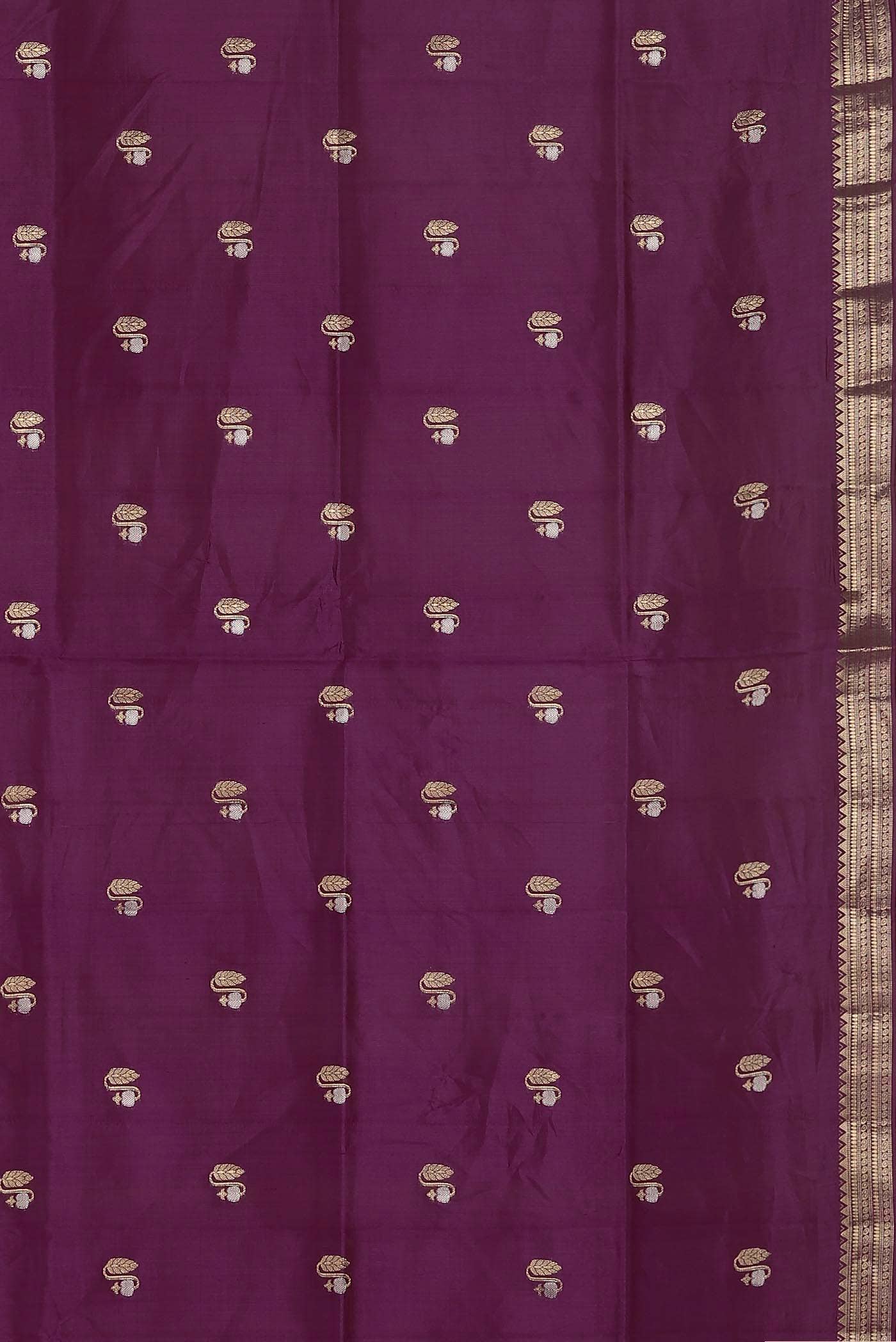 Magenta Banarasi Raw Silk Saree