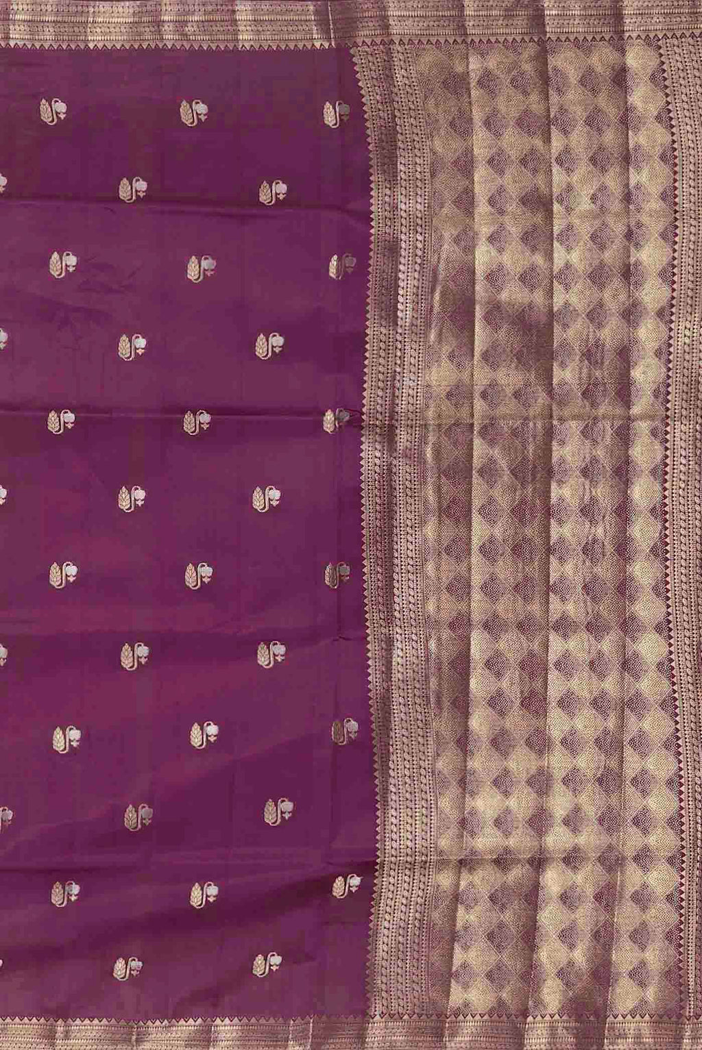 Magenta Banarasi Raw Silk Saree