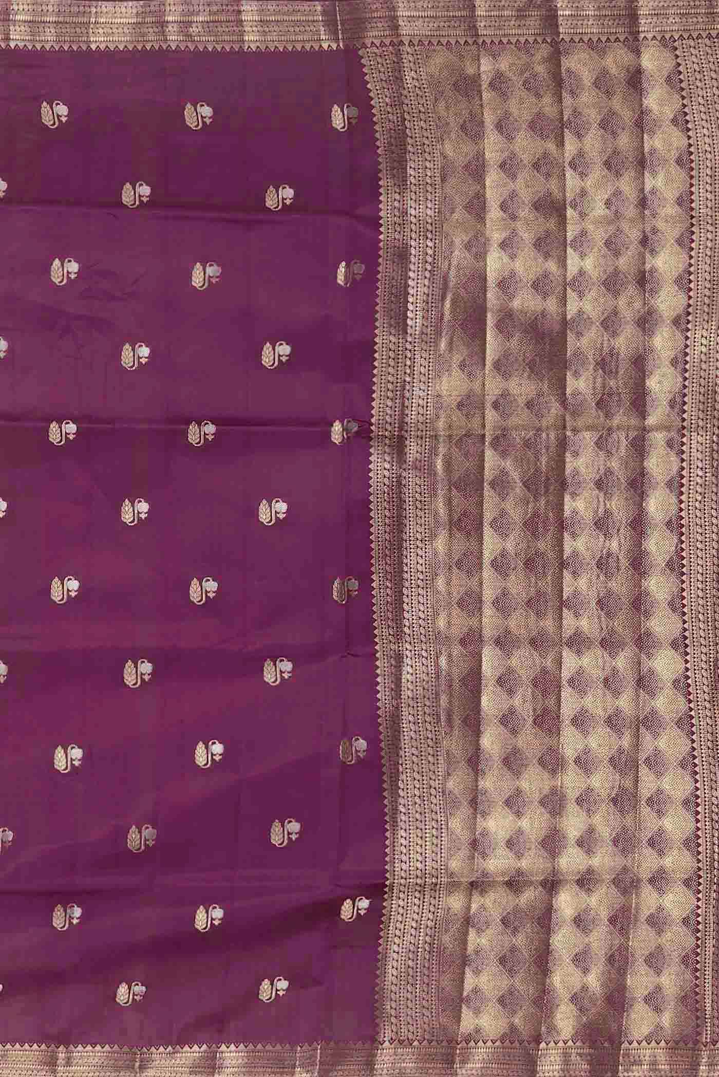 Magenta Banarasi Raw Silk Saree