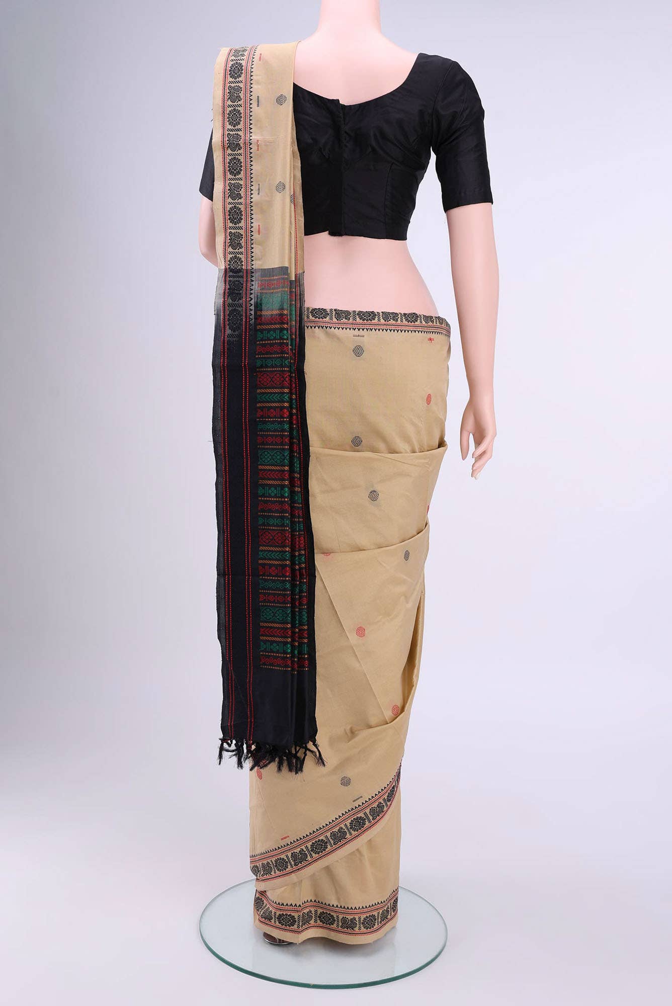 Beige Banarasi Silk Saree