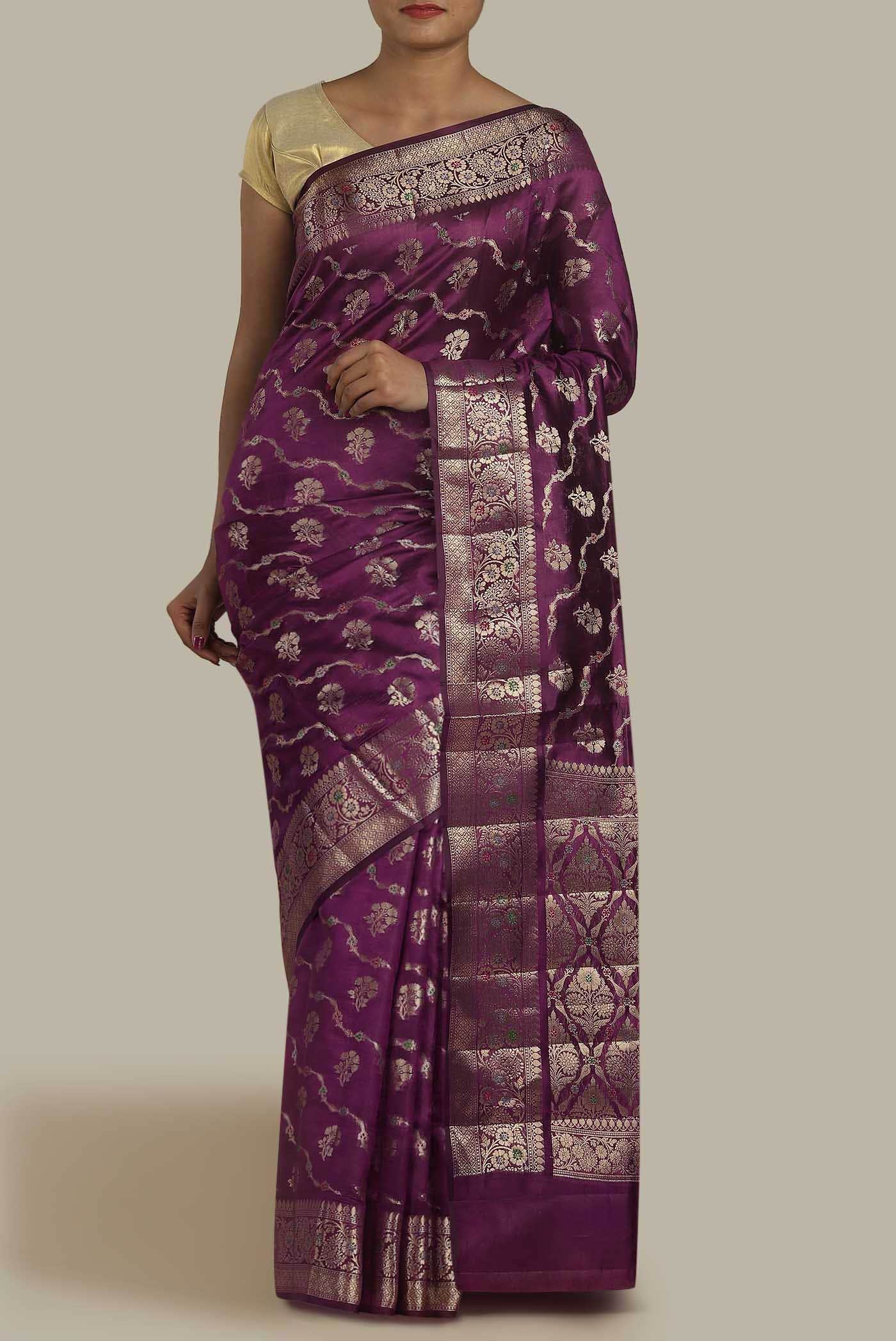 Black Bhagalpuri Tussar Silk Saree