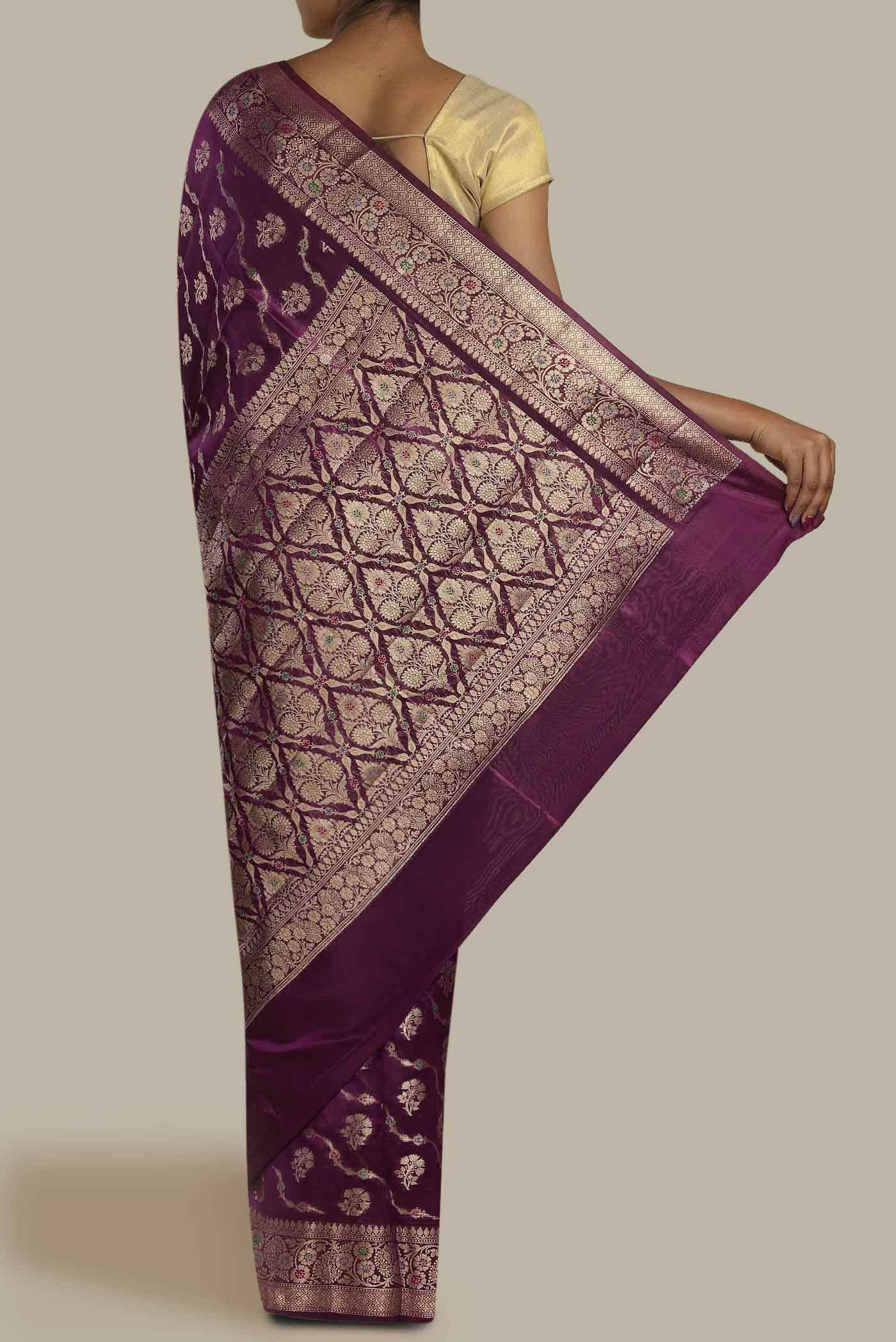 Black Bhagalpuri Tussar Silk Saree