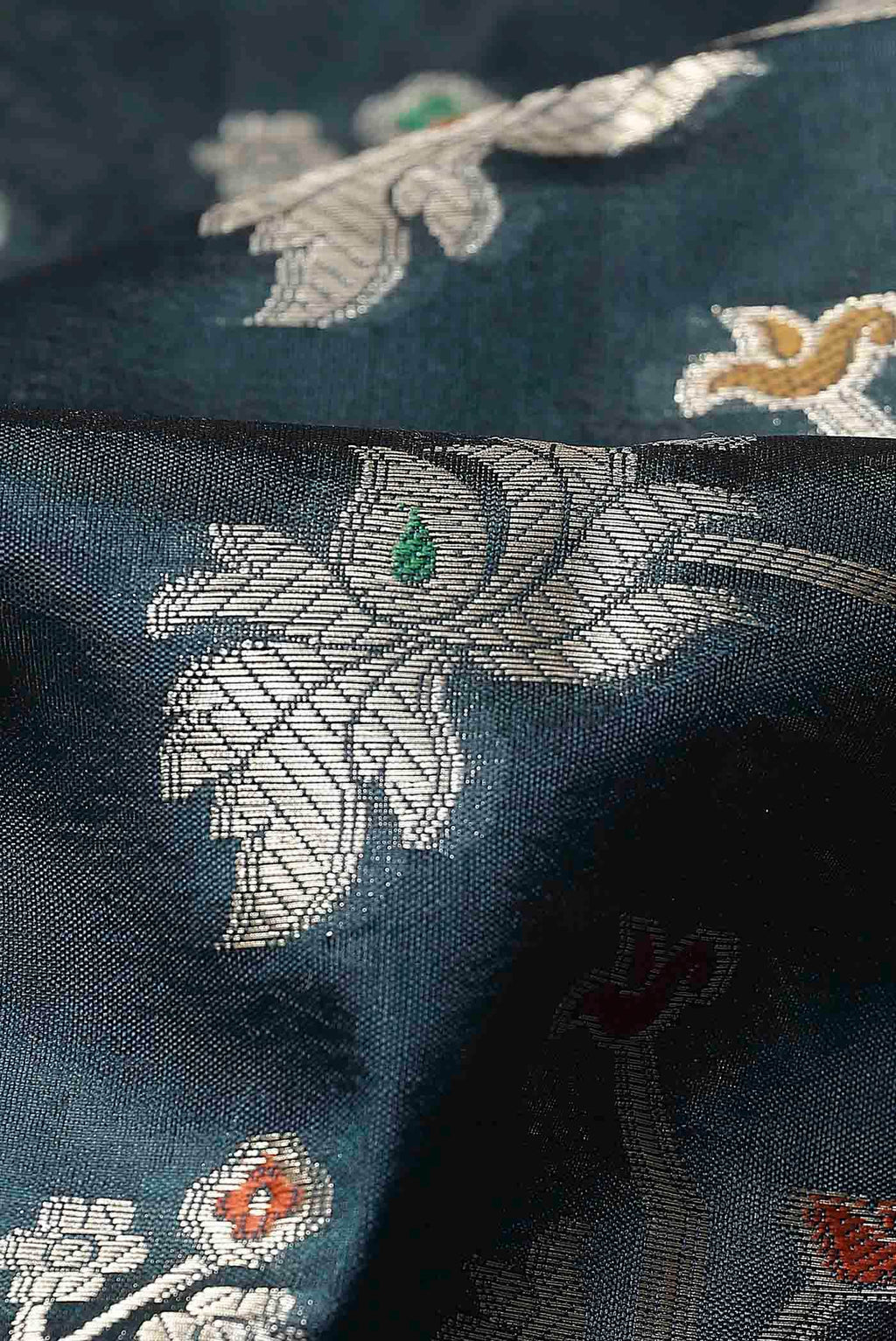 Blue Banarasi Raw Silk Saree