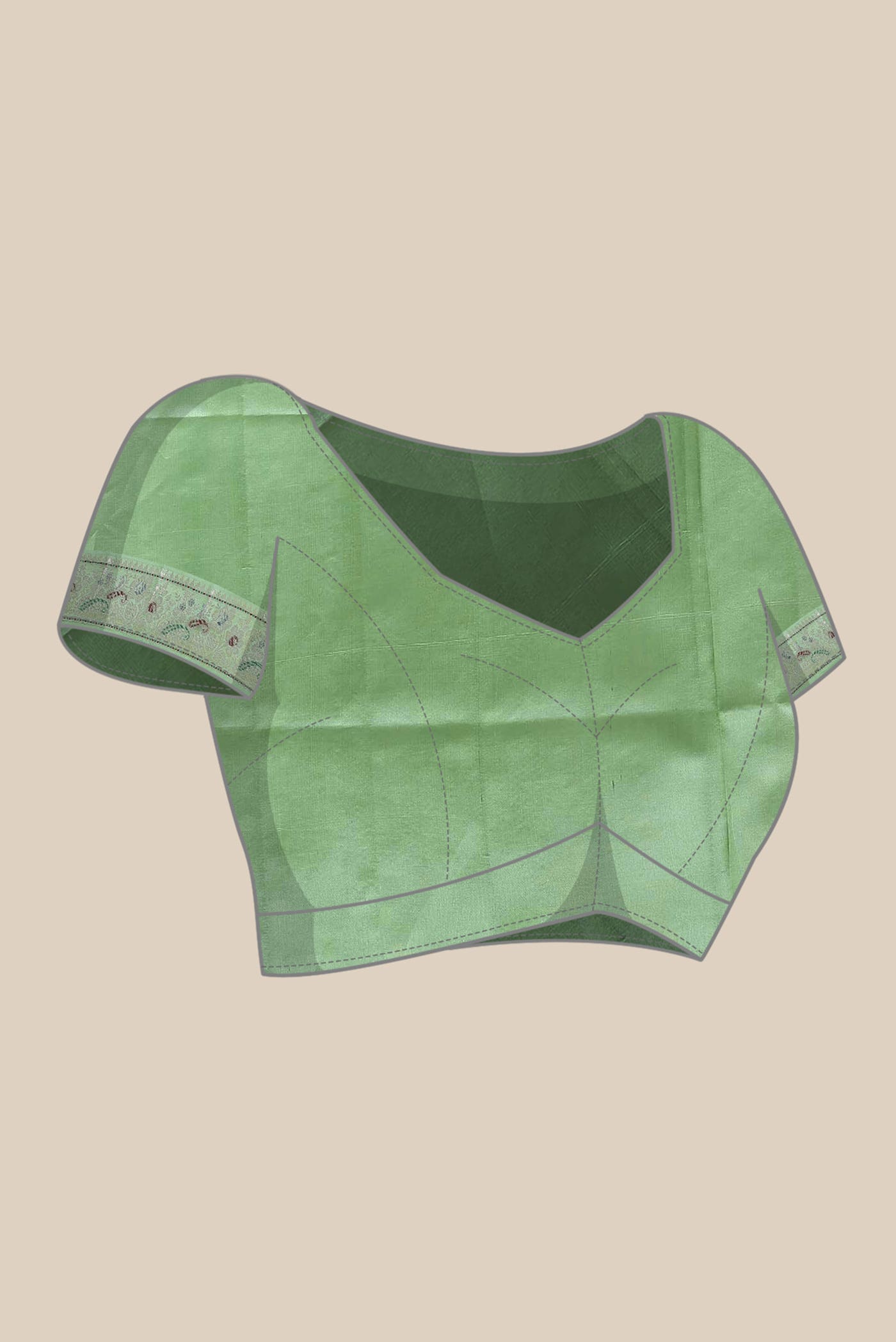 Green Banarasi Raw Silk Saree