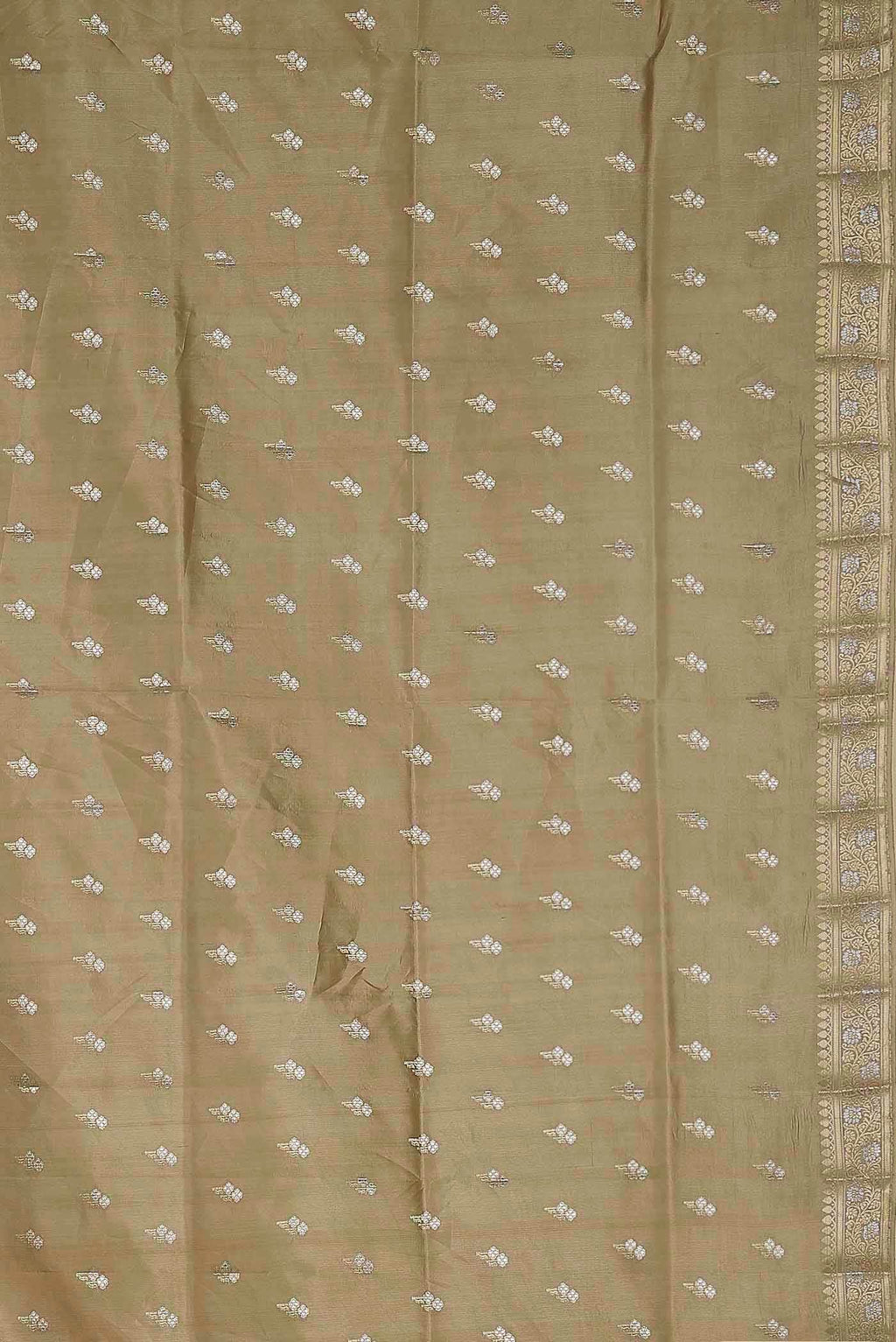 Beige Banarasi Raw Silk Saree