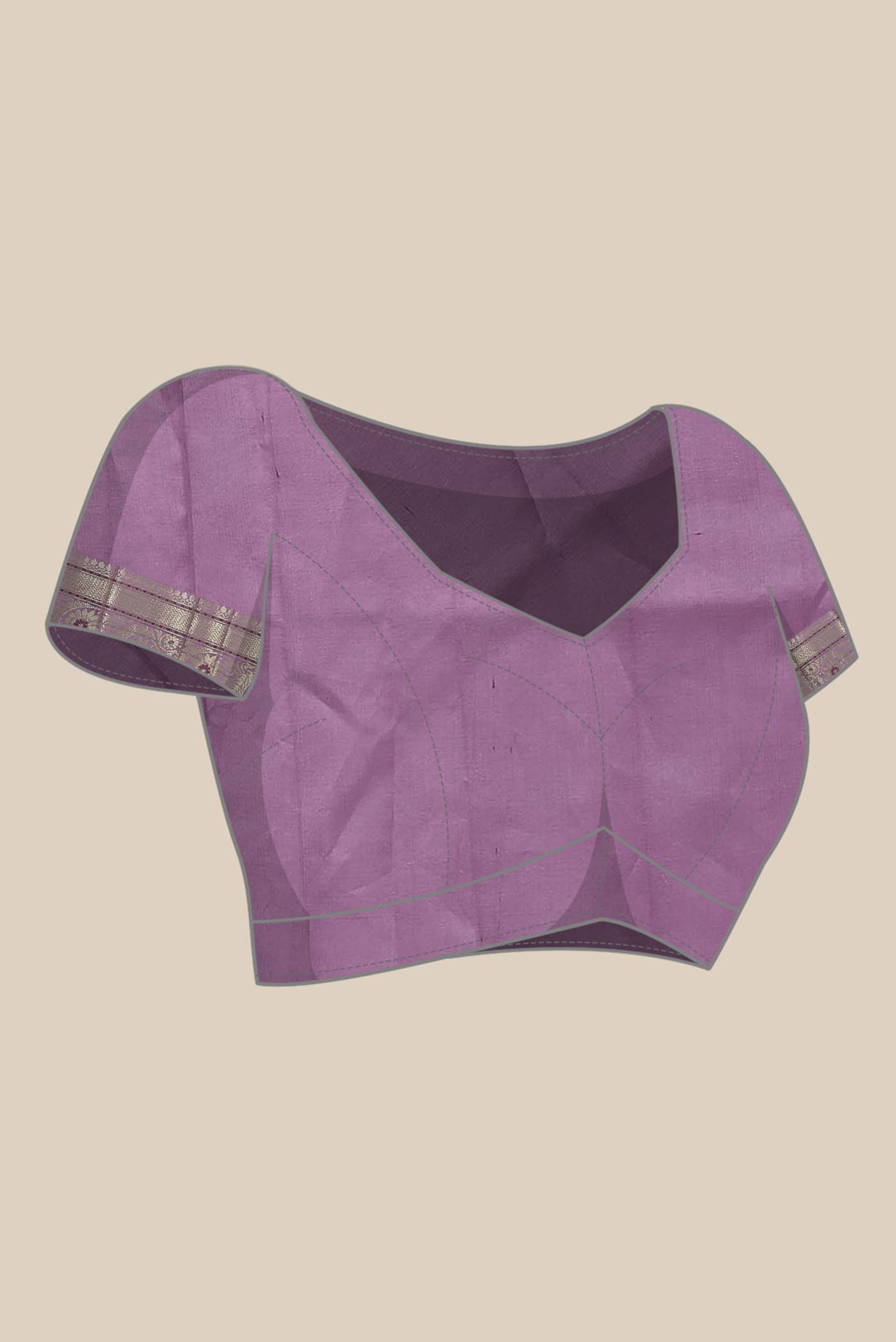 Lavender Banarasi Raw Silk Saree