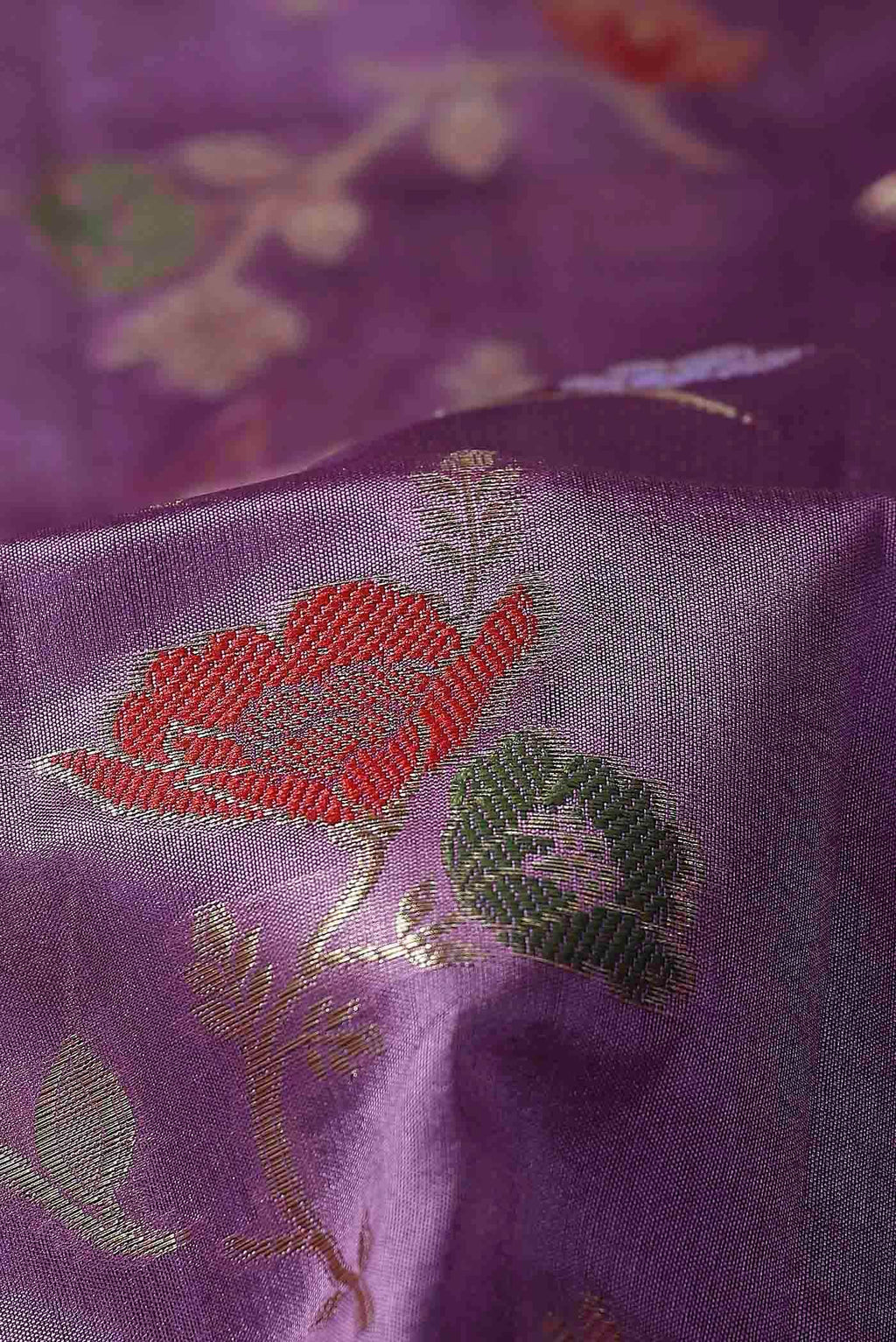 Lavender Banarasi Raw Silk Saree
