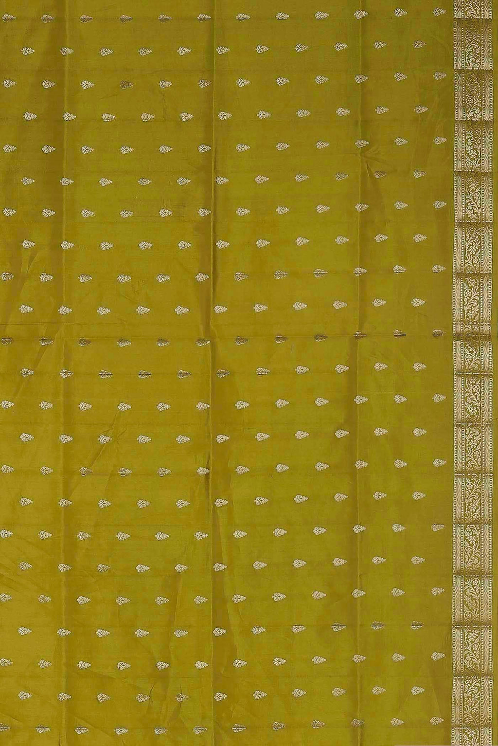 Green Banarasi Raw Silk Saree