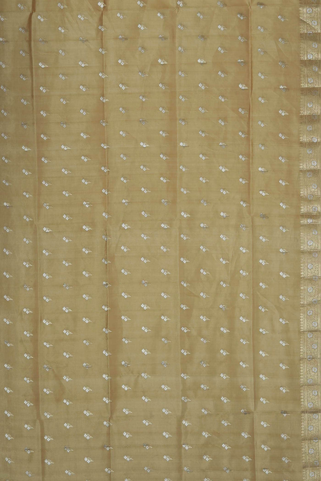 Beige Banarasi Raw Silk Saree