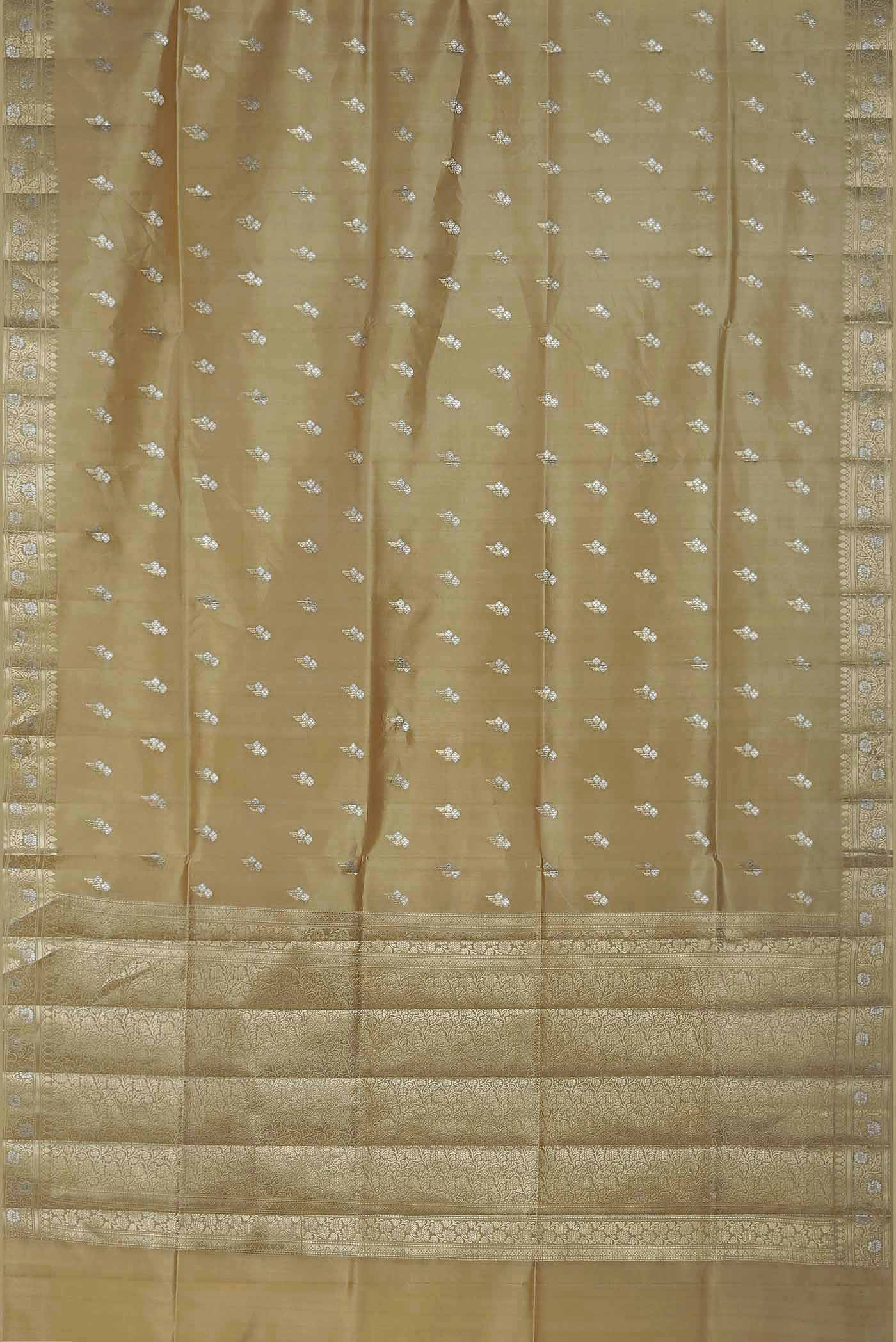 Beige Banarasi Raw Silk Saree