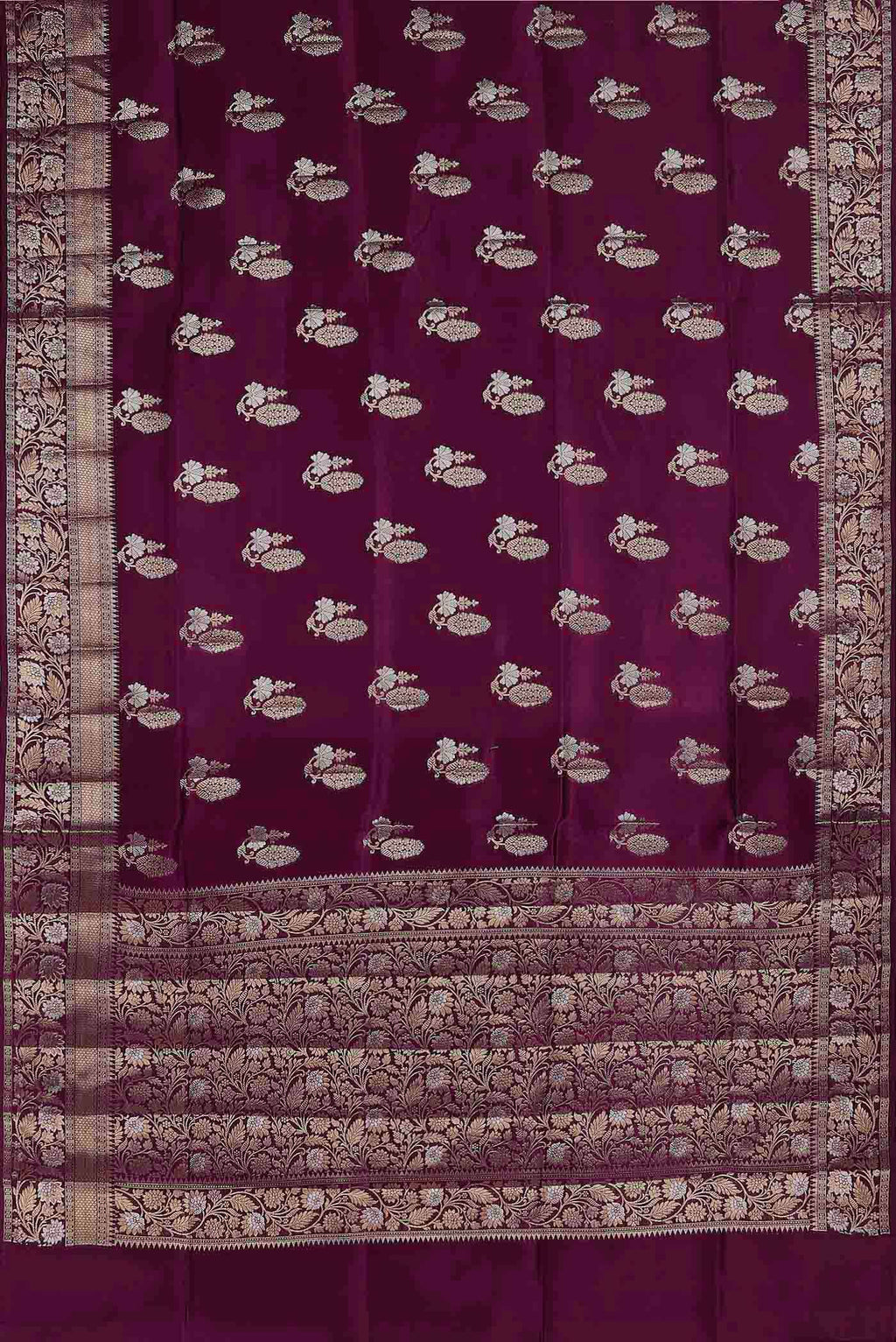 Purple Banarasi Raw Silk Saree