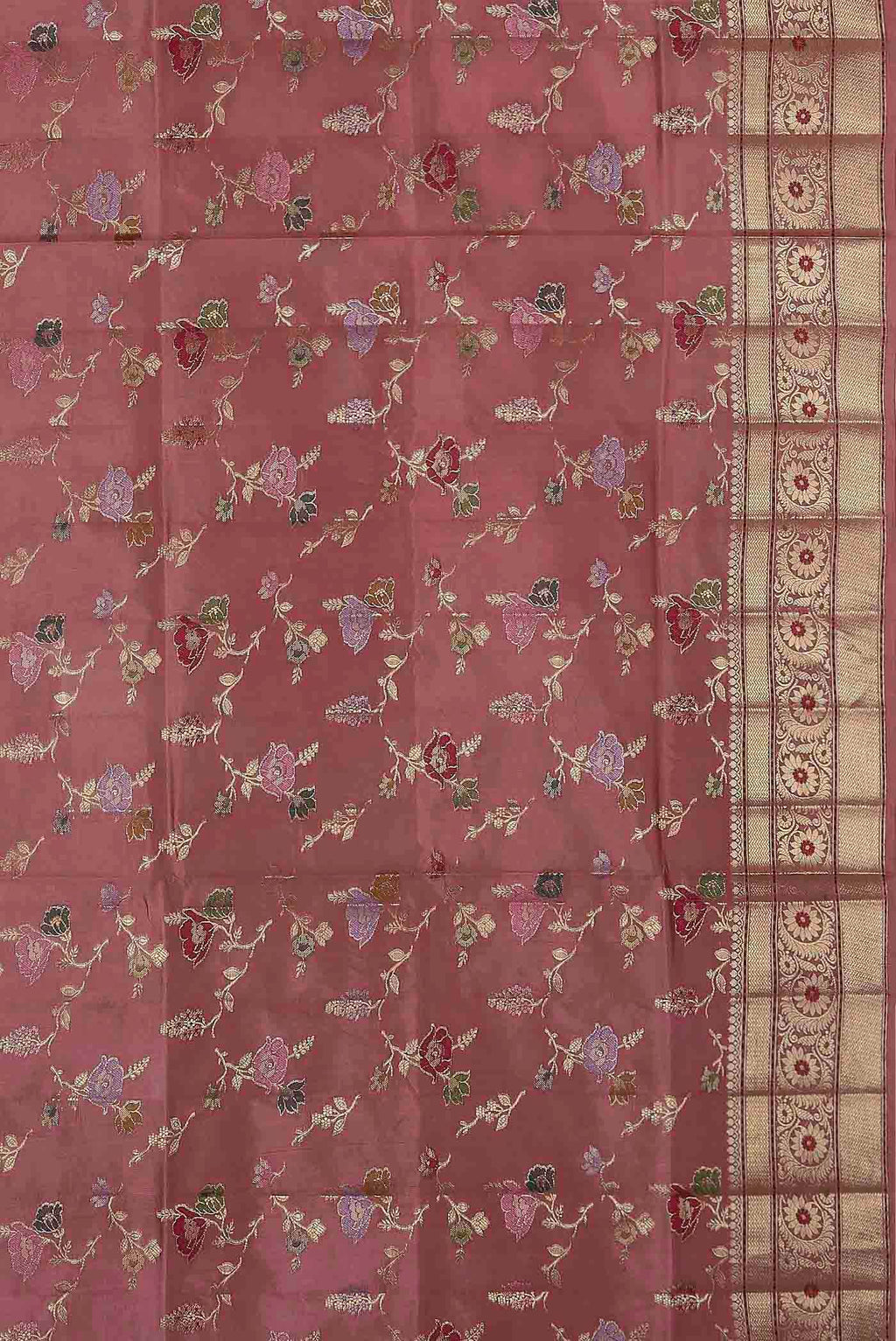Pink Banarasi Raw Silk Saree