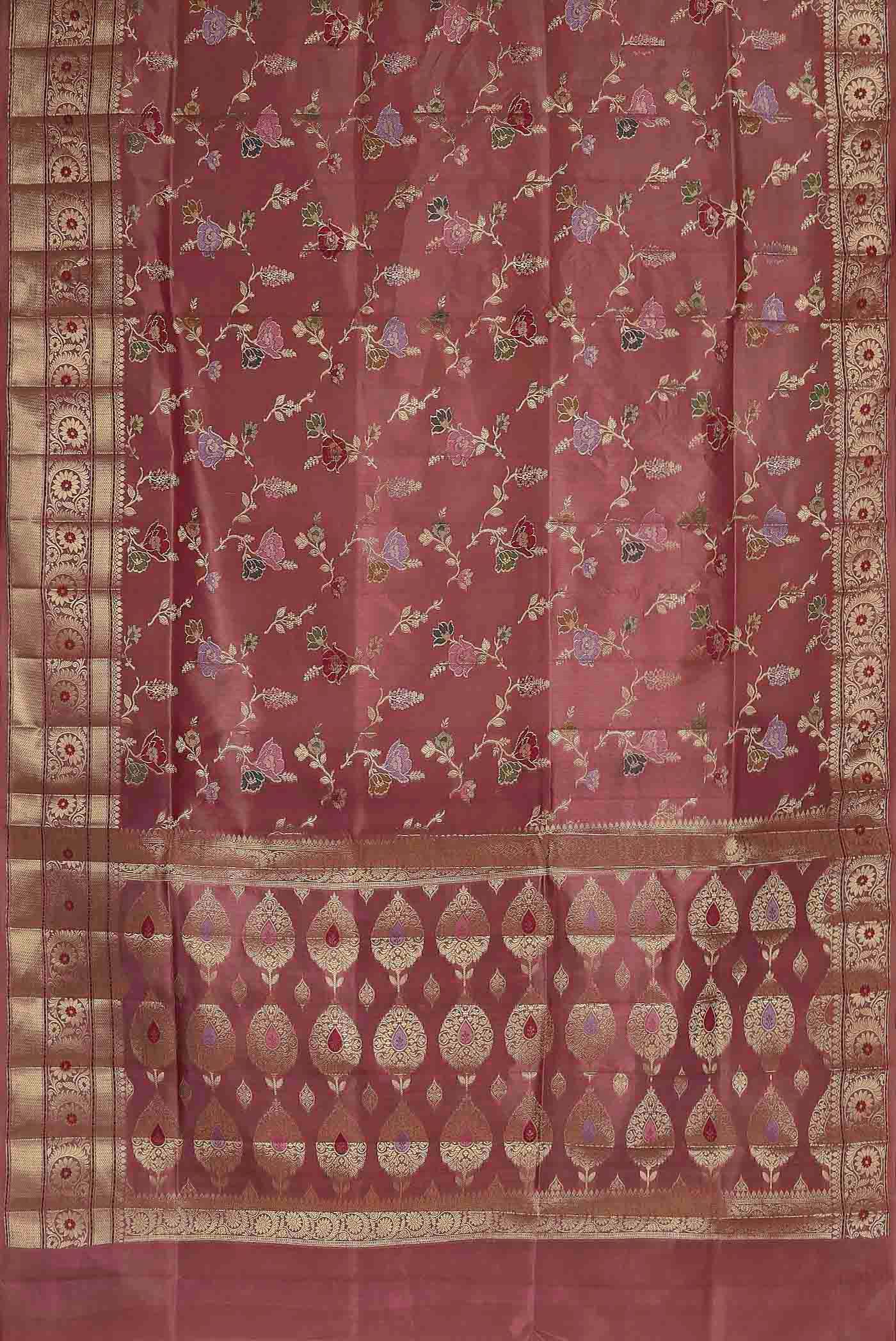 Pink Banarasi Raw Silk Saree