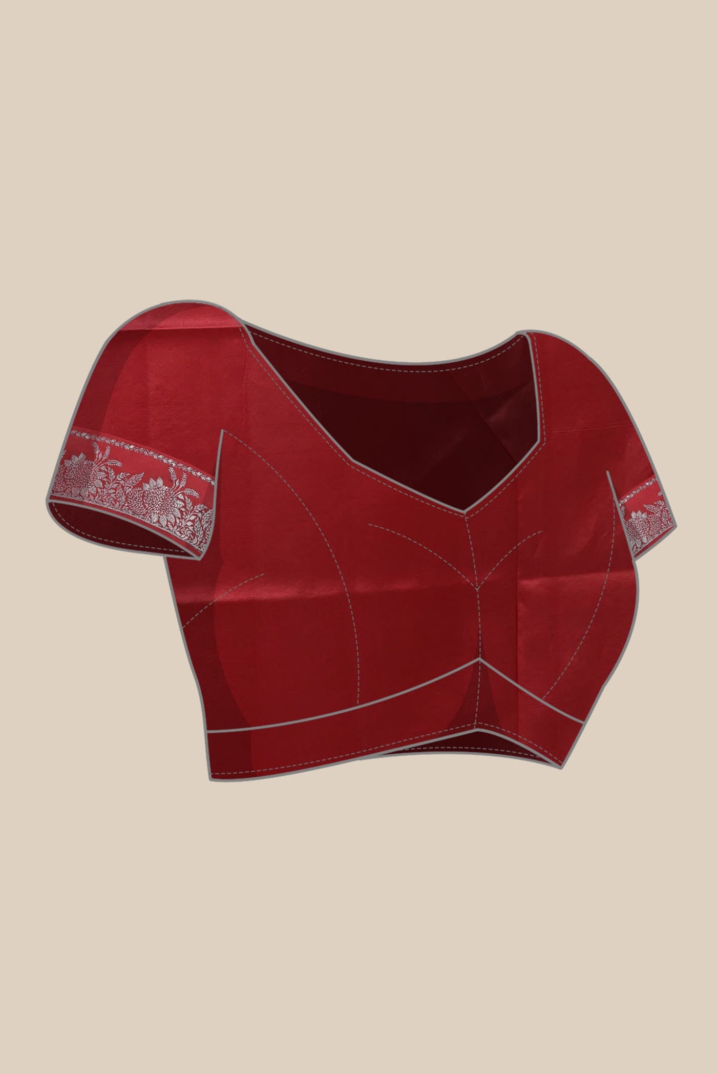 Red Banarasi Raw Silk Saree