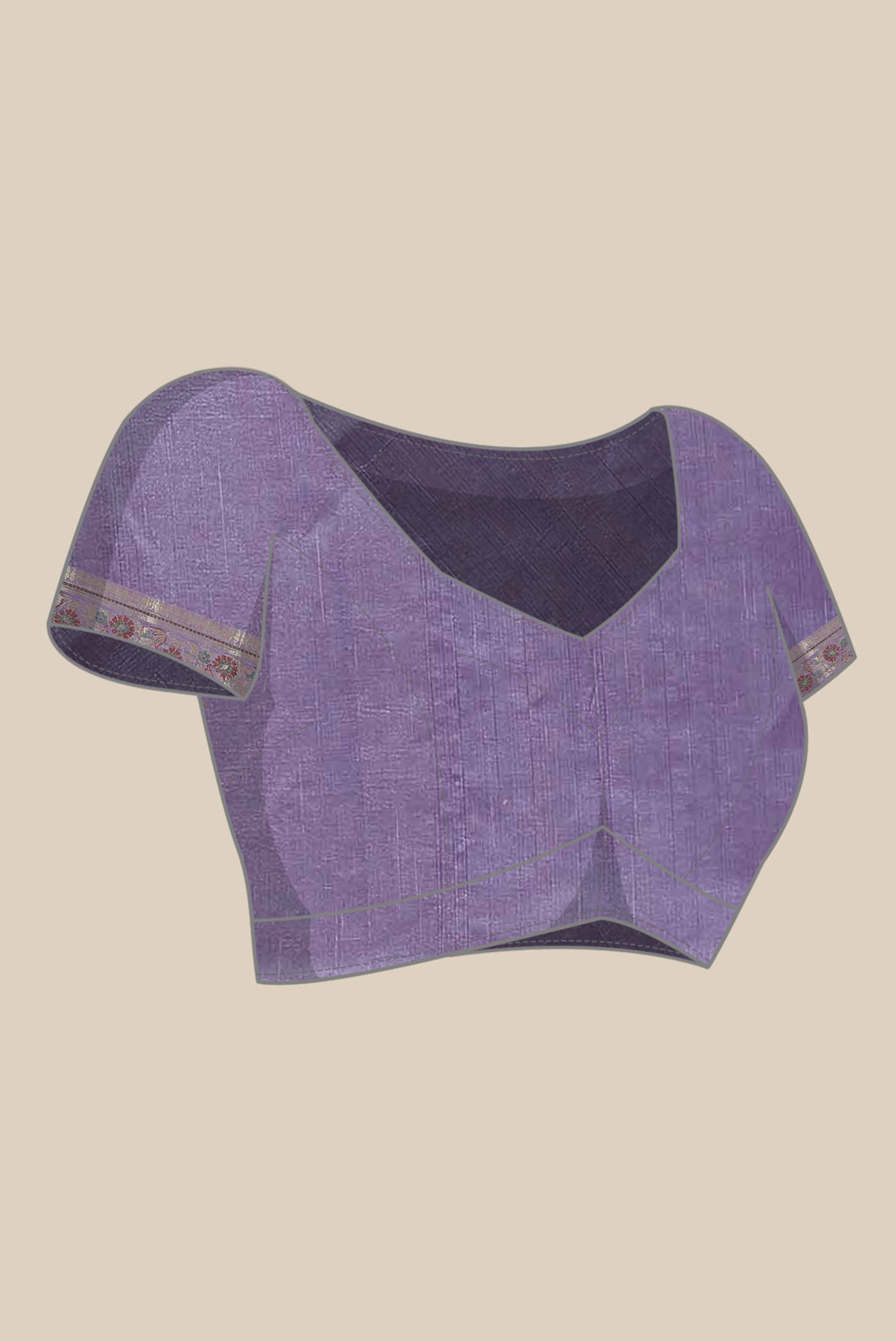 Lavender Banarasi Raw Silk Saree