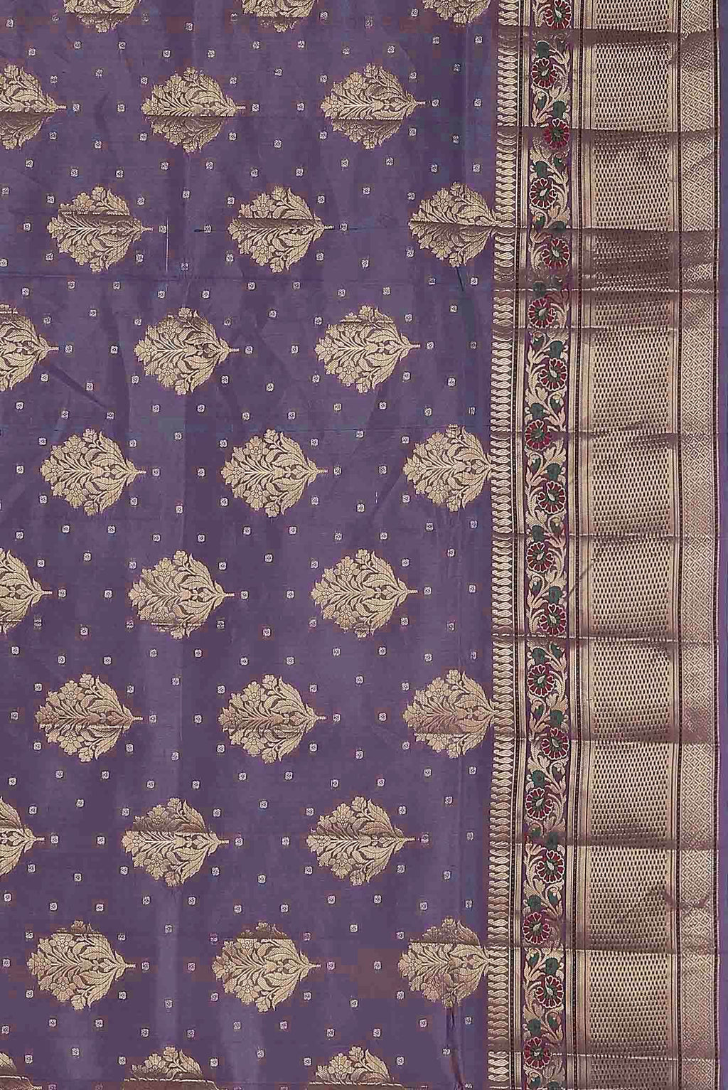 Lavender Banarasi Raw Silk Saree