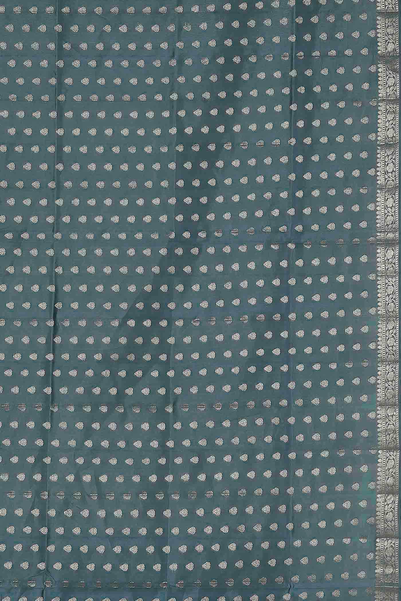 Blue Banarasi Raw Silk Saree