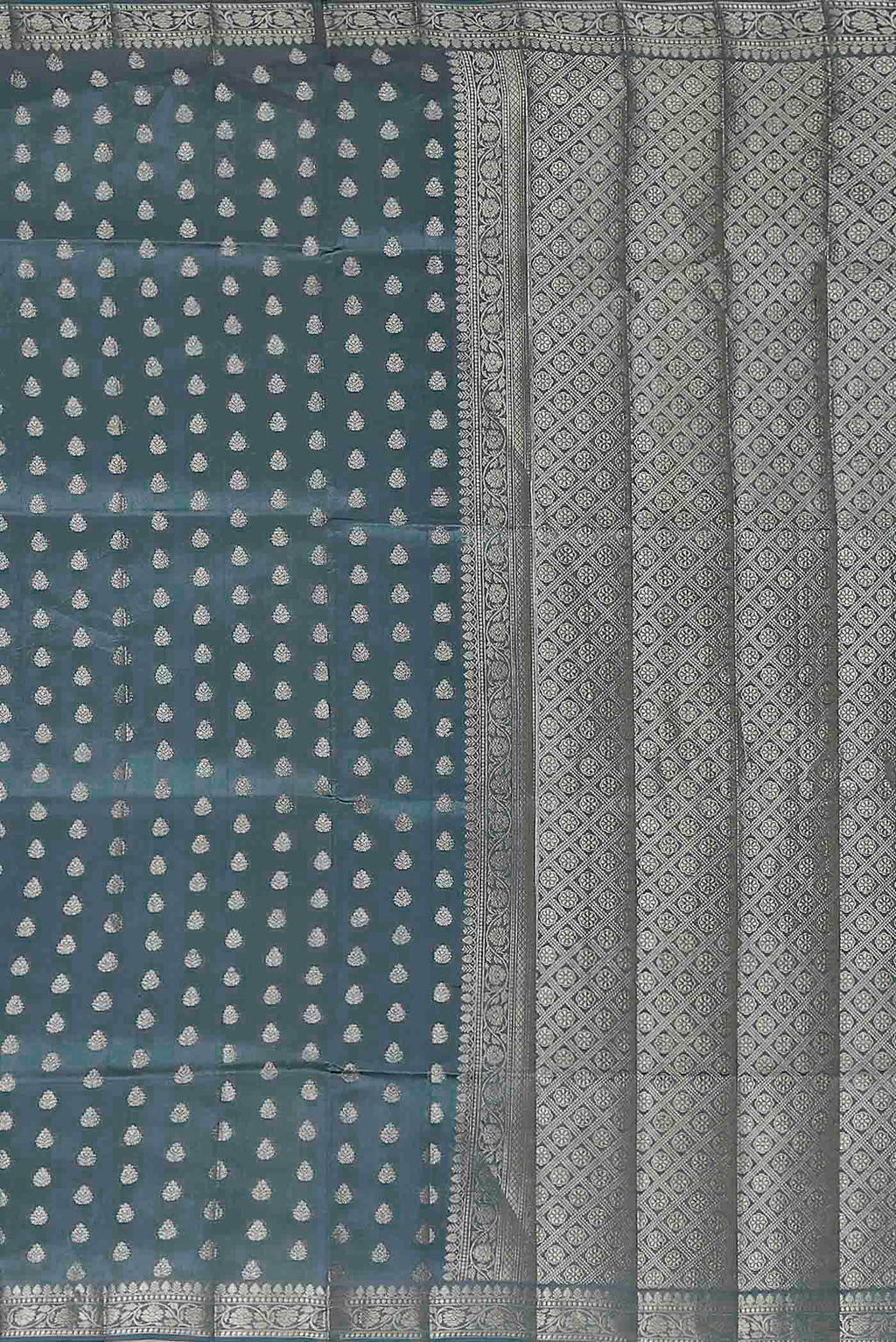 Blue Banarasi Raw Silk Saree