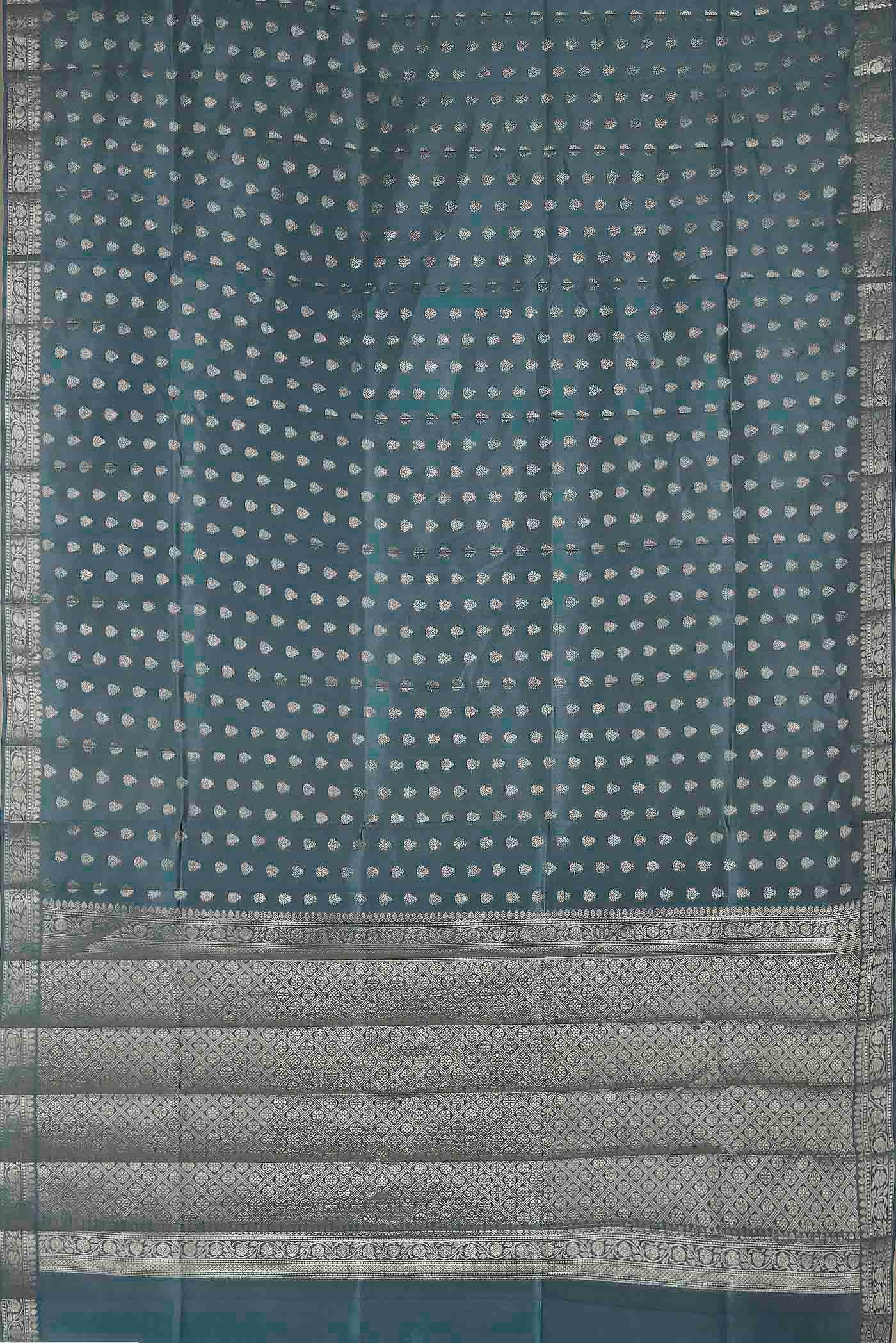 Blue Banarasi Raw Silk Saree