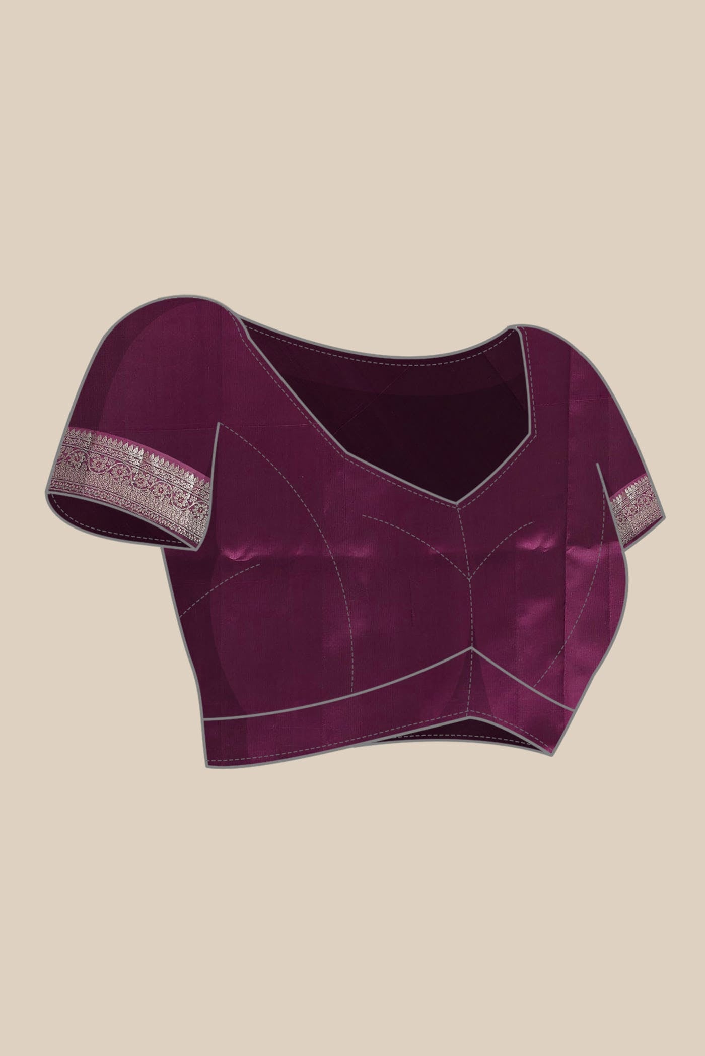 Purple Banarasi Raw Silk Saree