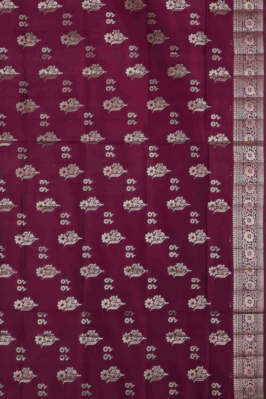 Purple Banarasi Raw Silk Saree