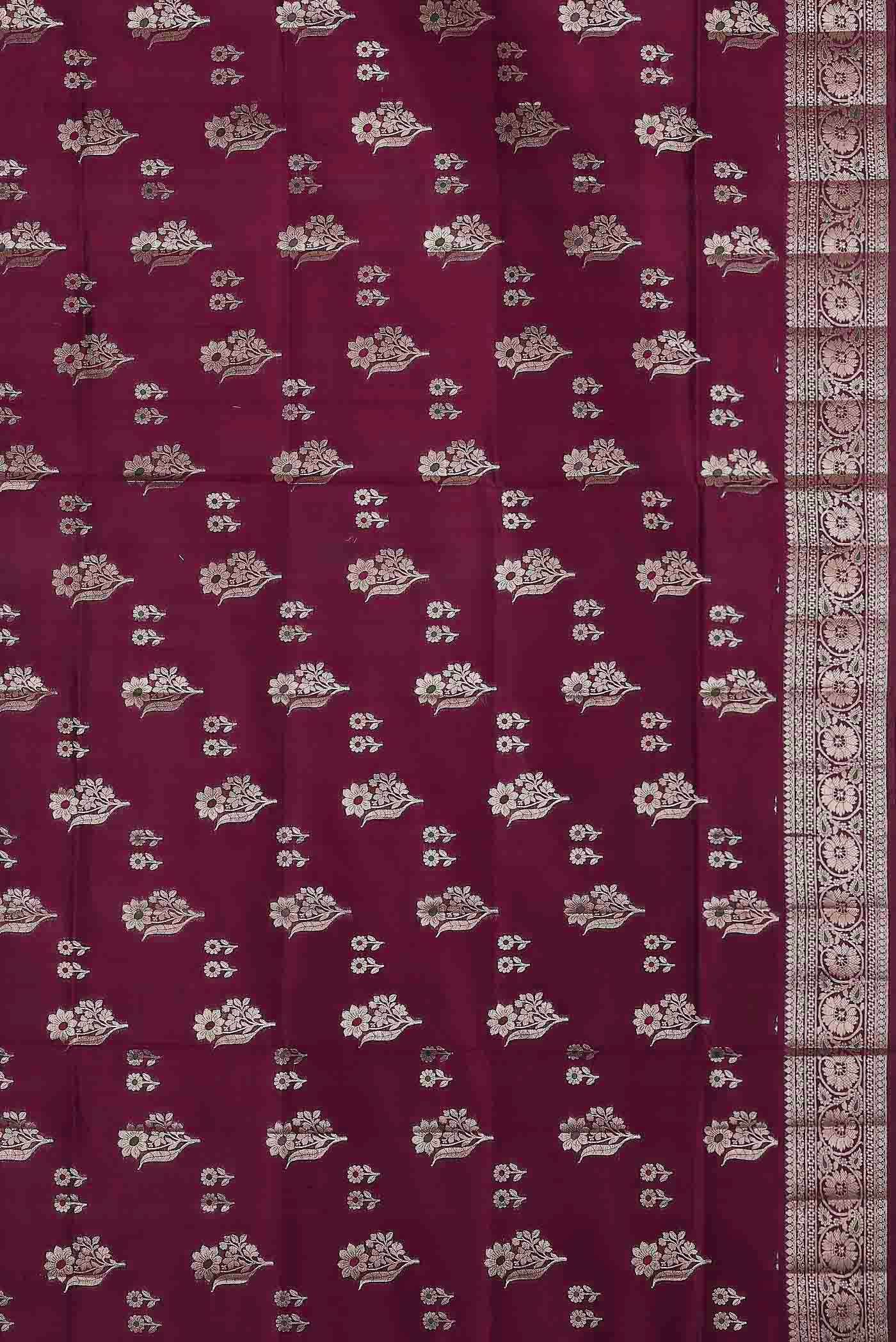 Purple Banarasi Raw Silk Saree