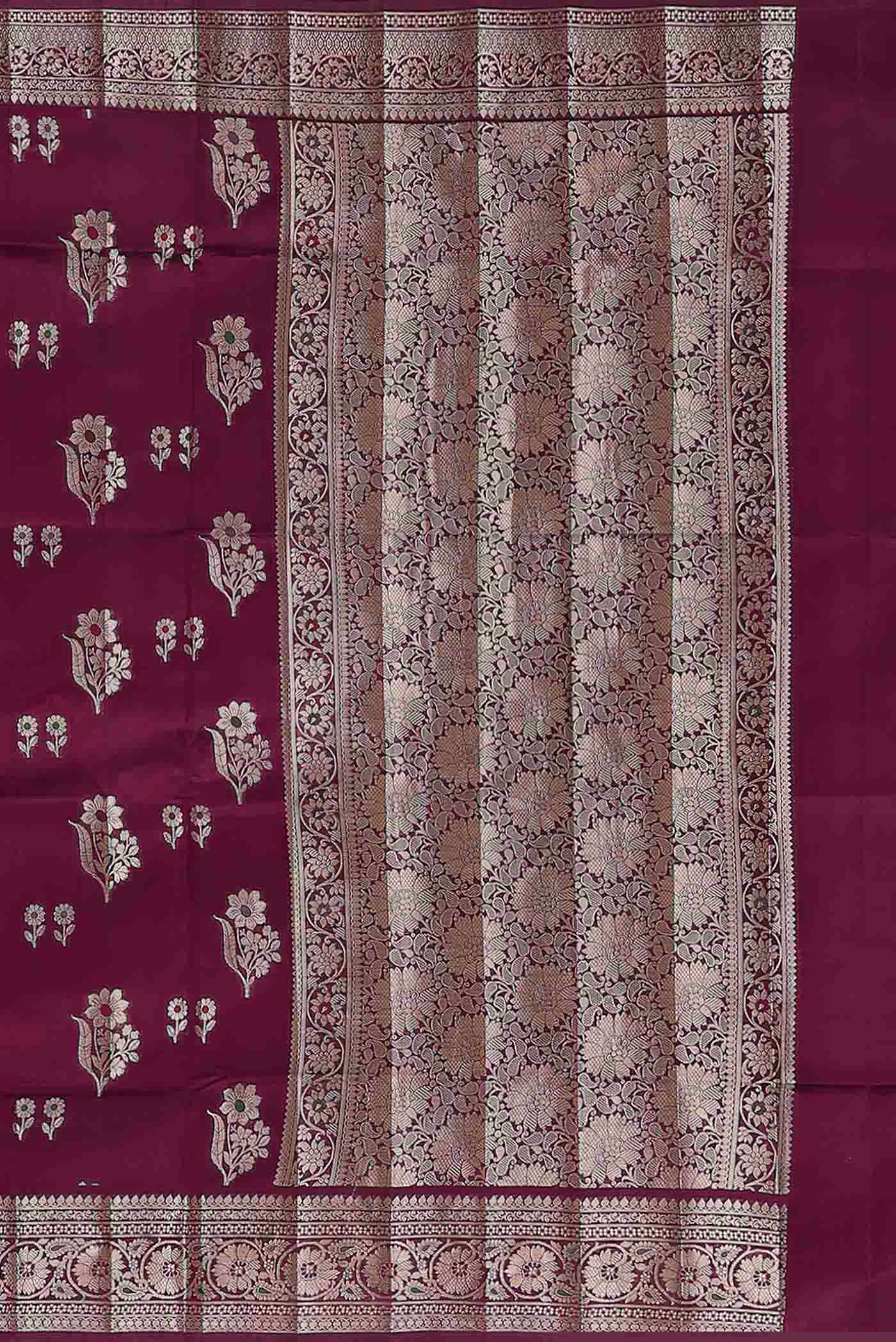 Purple Banarasi Raw Silk Saree