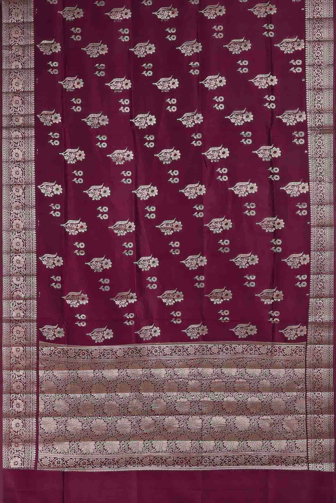 Purple Banarasi Raw Silk Saree