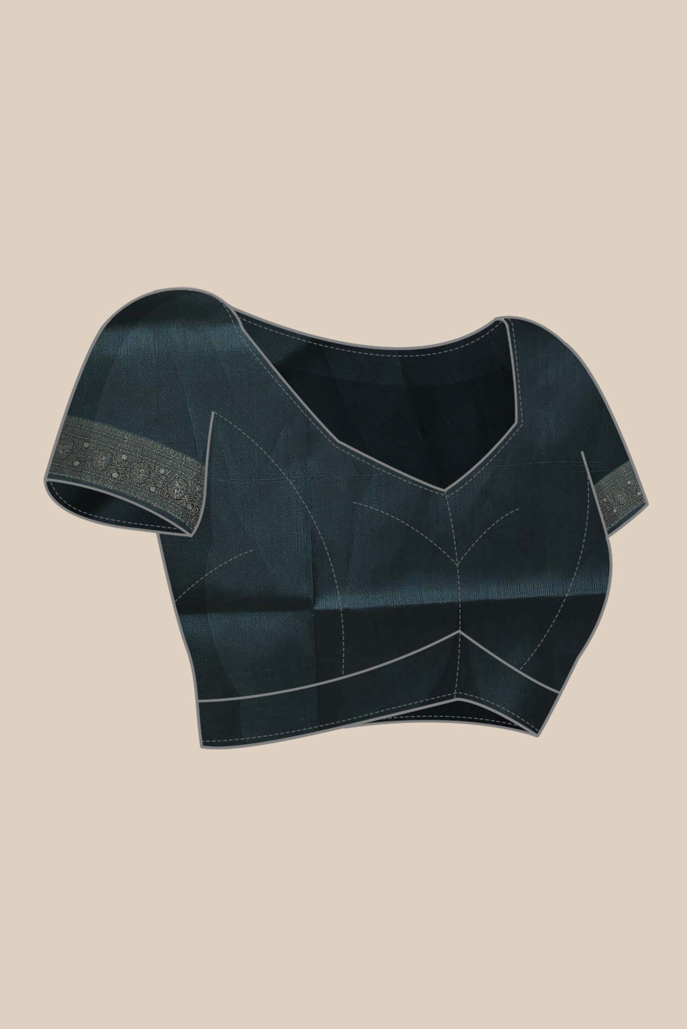 Blue Banarasi Raw Silk Saree