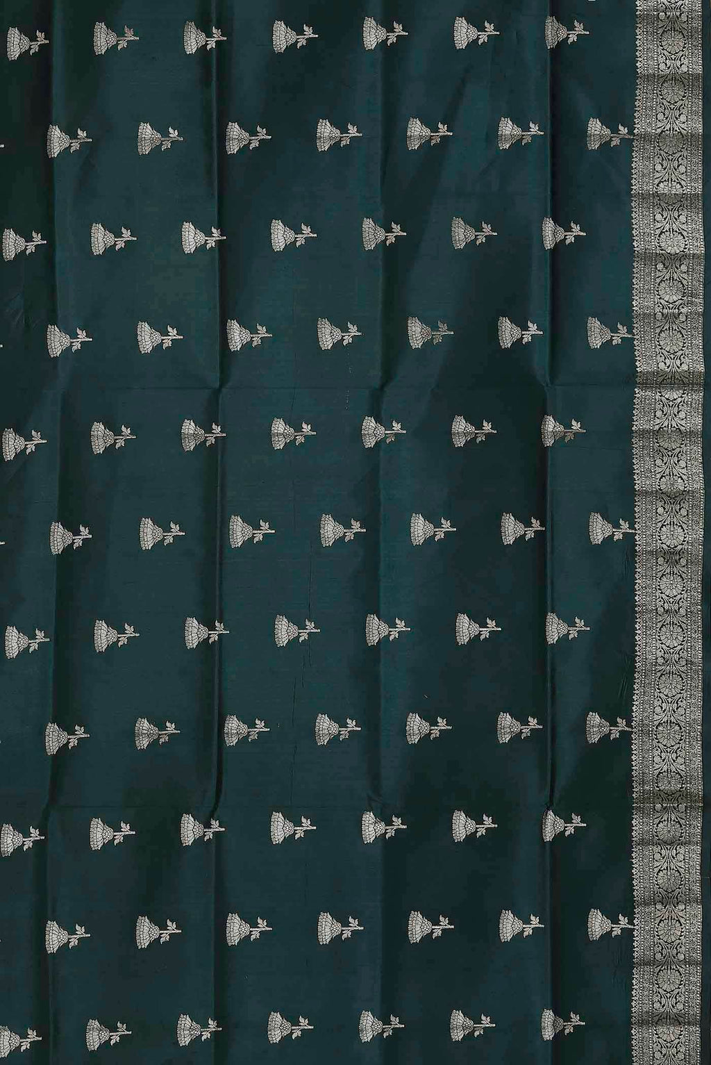 Blue Banarasi Raw Silk Saree