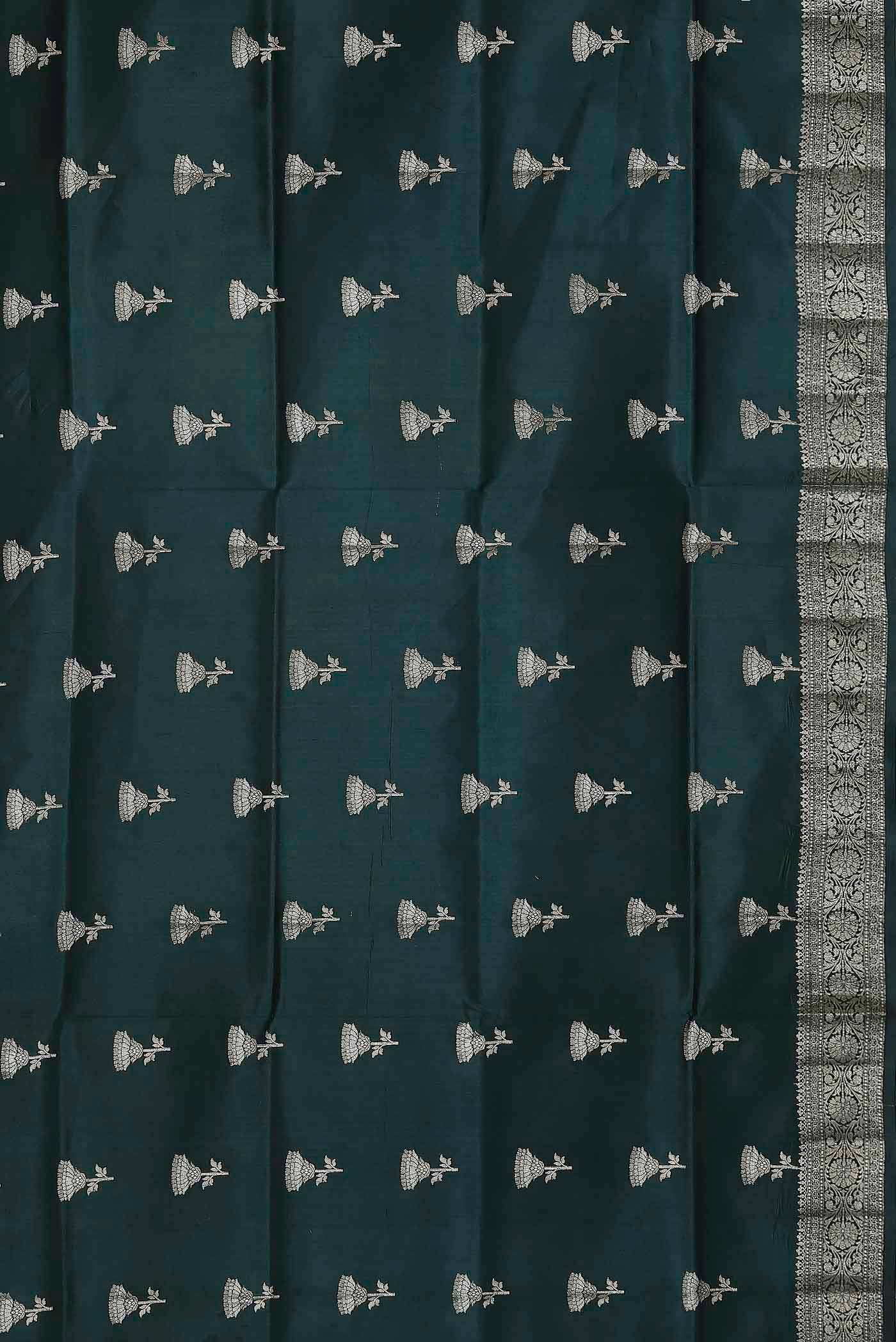 Blue Banarasi Raw Silk Saree