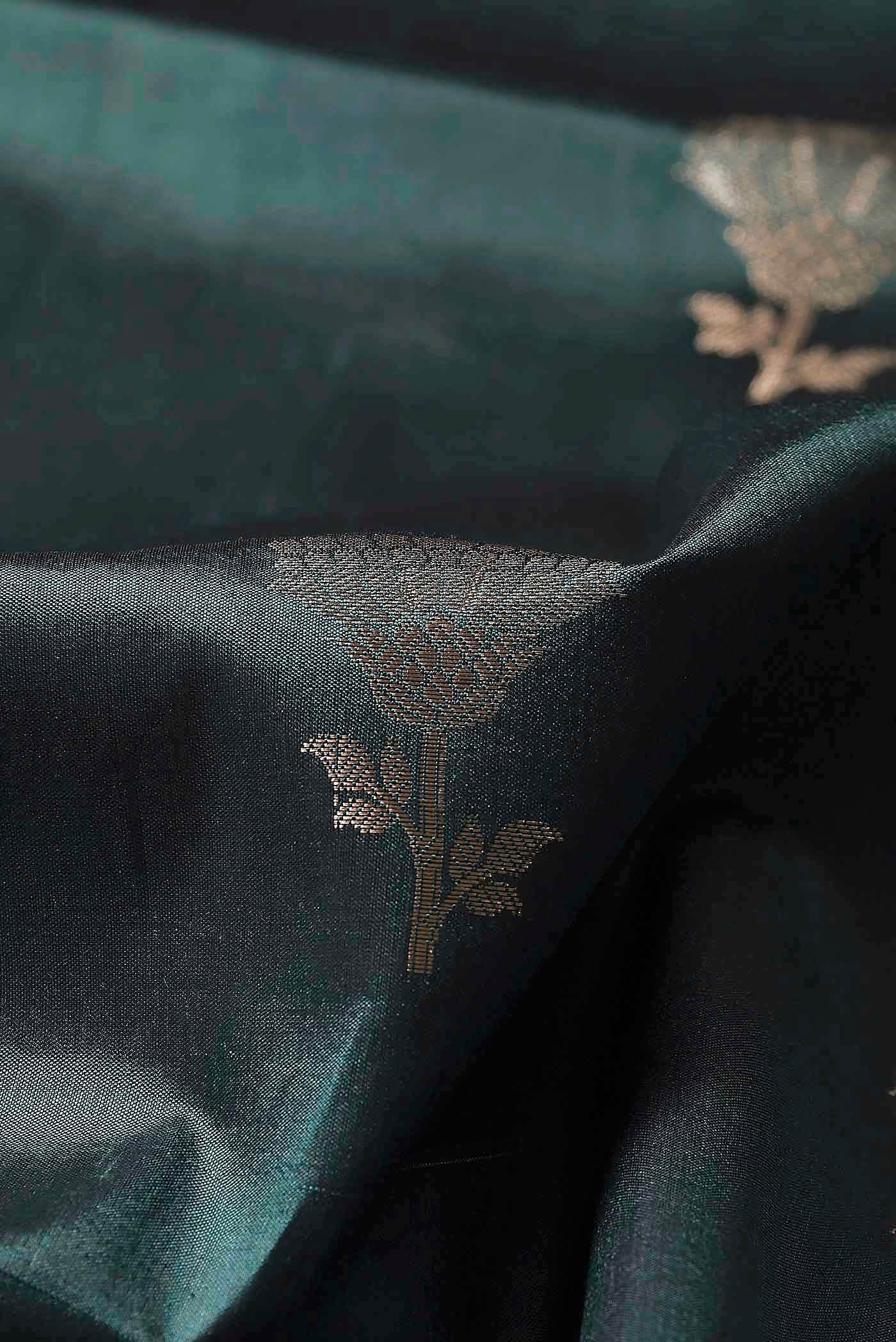 Blue Banarasi Raw Silk Saree