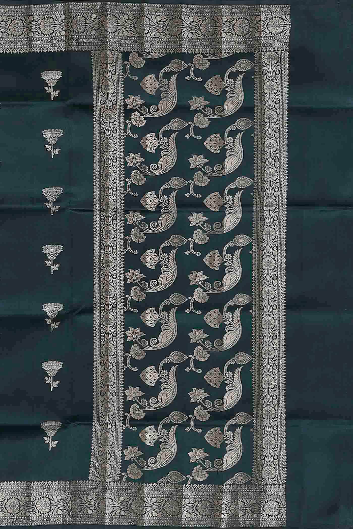 Blue Banarasi Raw Silk Saree