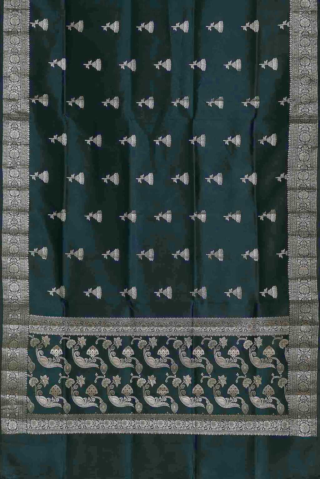 Blue Banarasi Raw Silk Saree