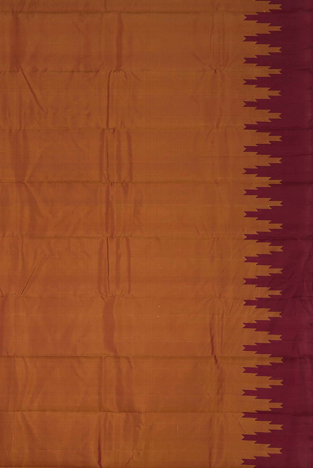 Orange Banarasi Katan Silk Saree