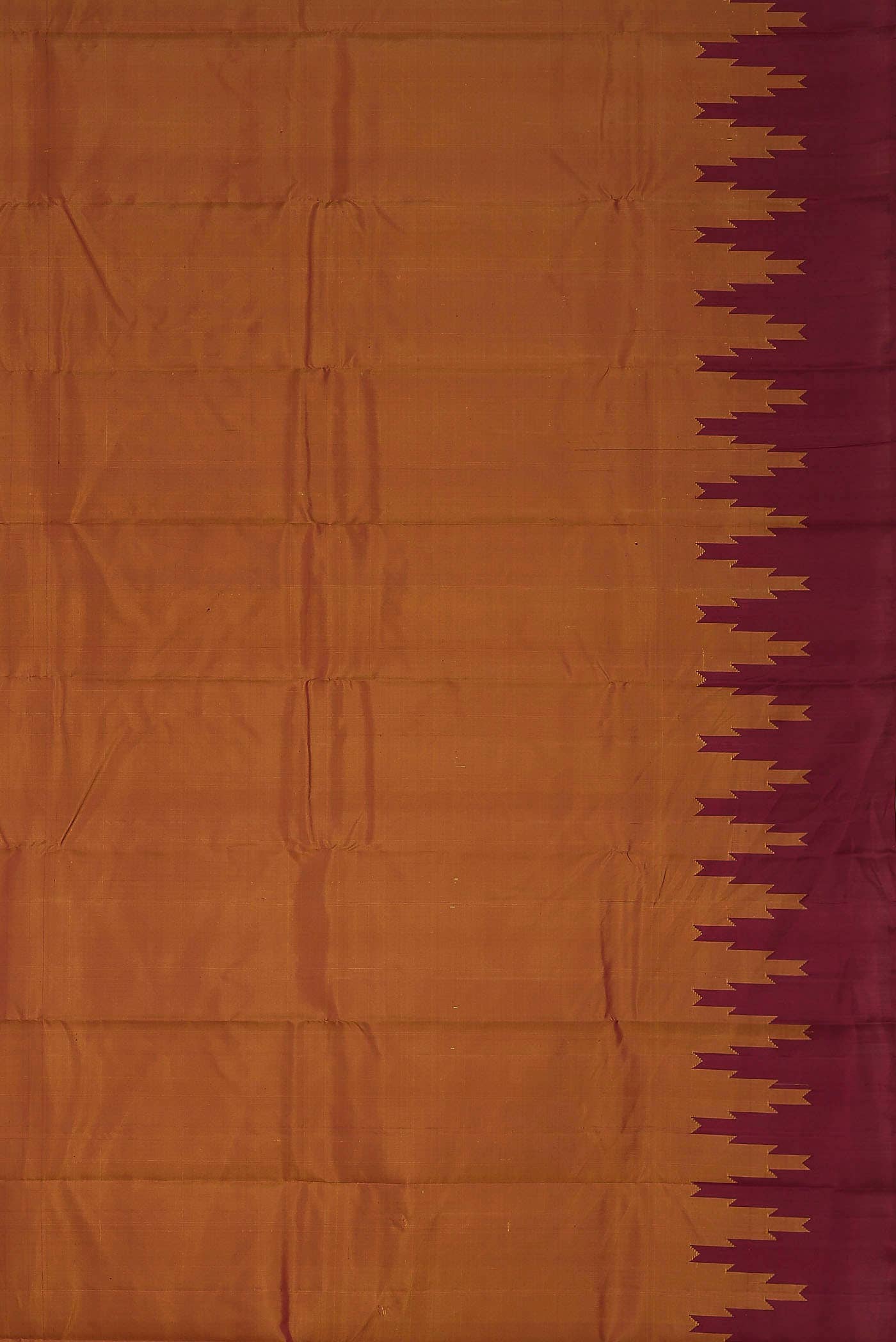 Orange Banarasi Katan Silk Saree