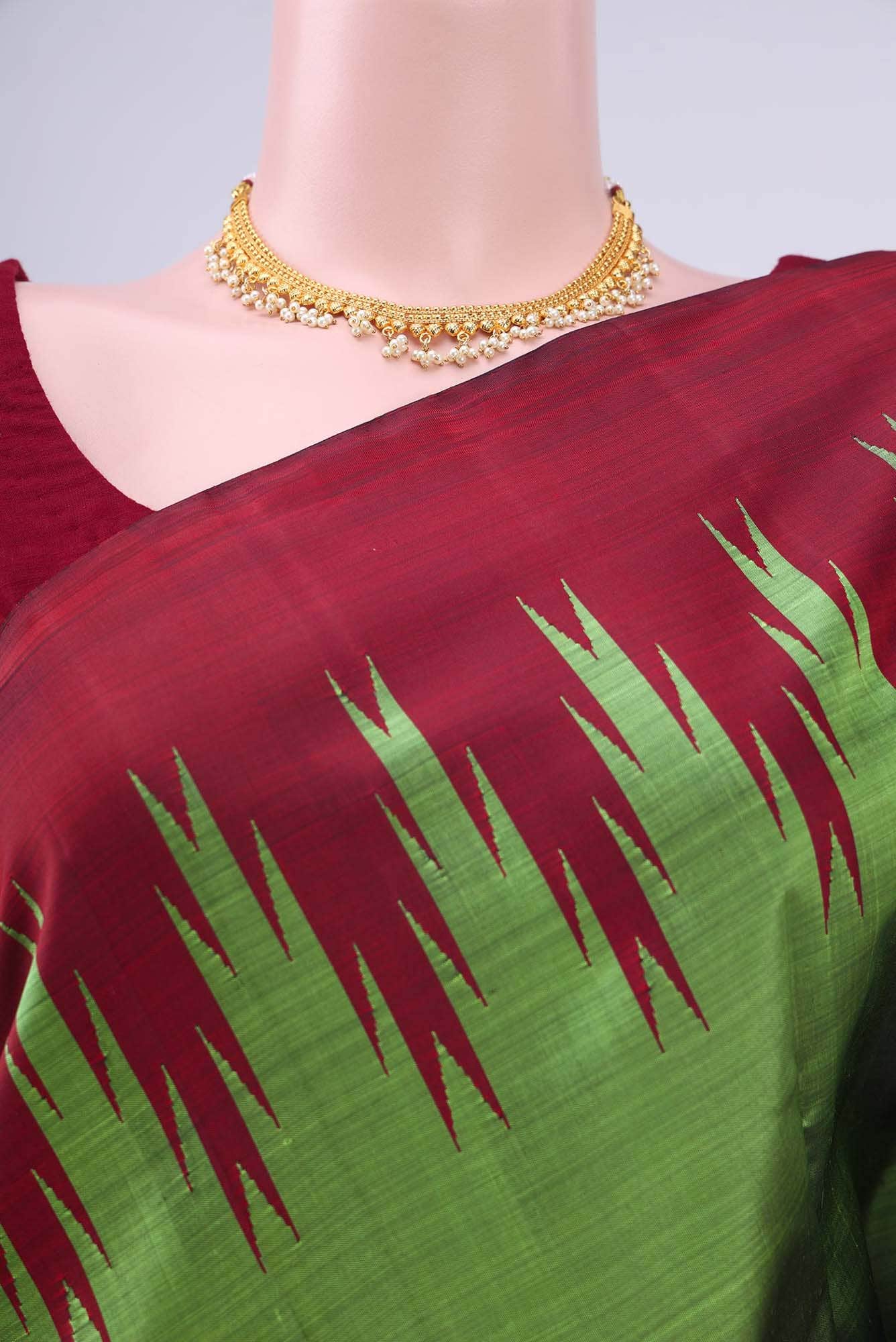 Green Dual Tone Kanchipuram Saree