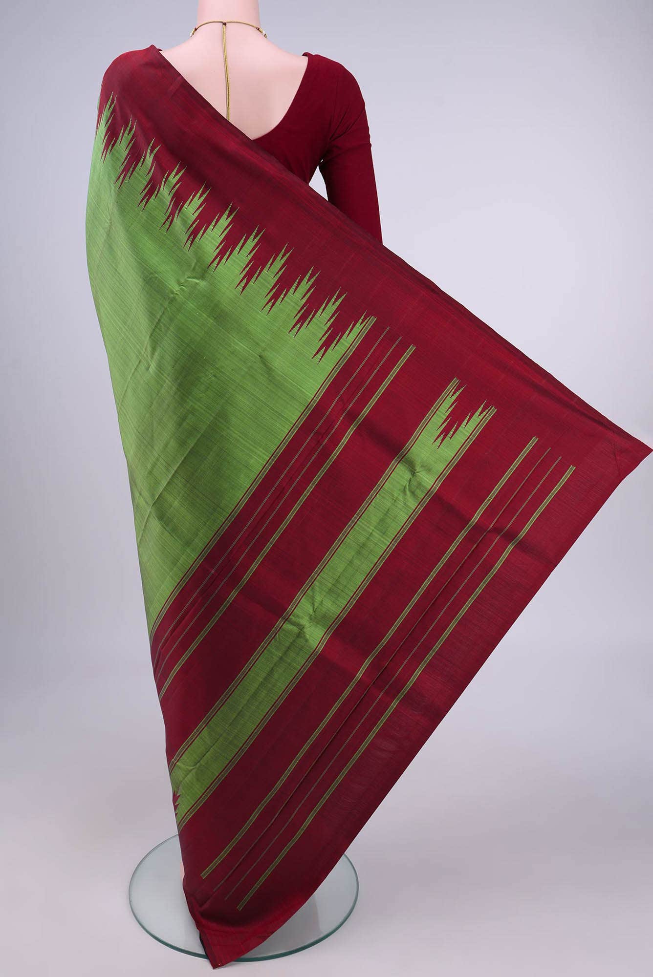 Green Dual Tone Kanchipuram Saree
