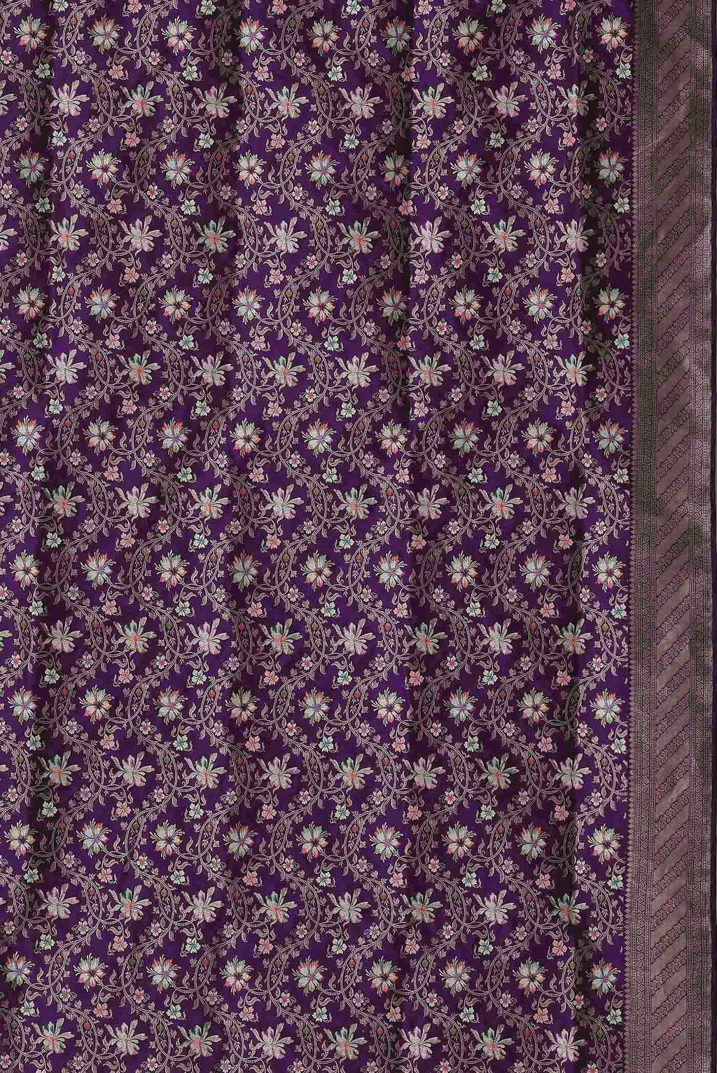 Violet Banarasi Silk Saree