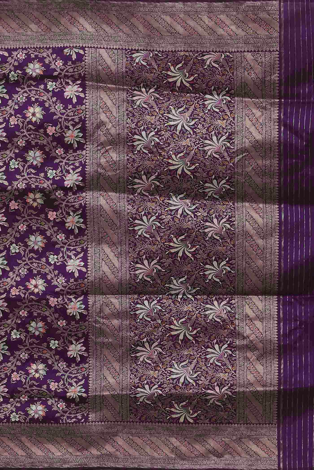 Violet Banarasi Silk Saree