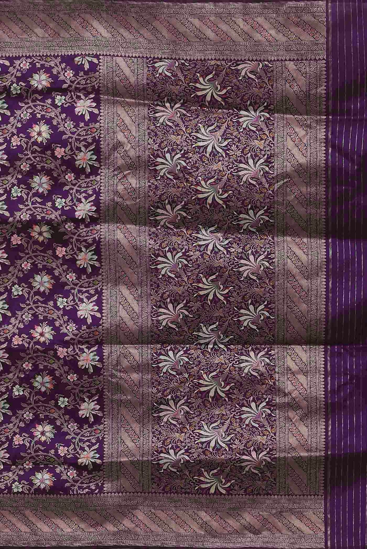Violet Banarasi Silk Saree