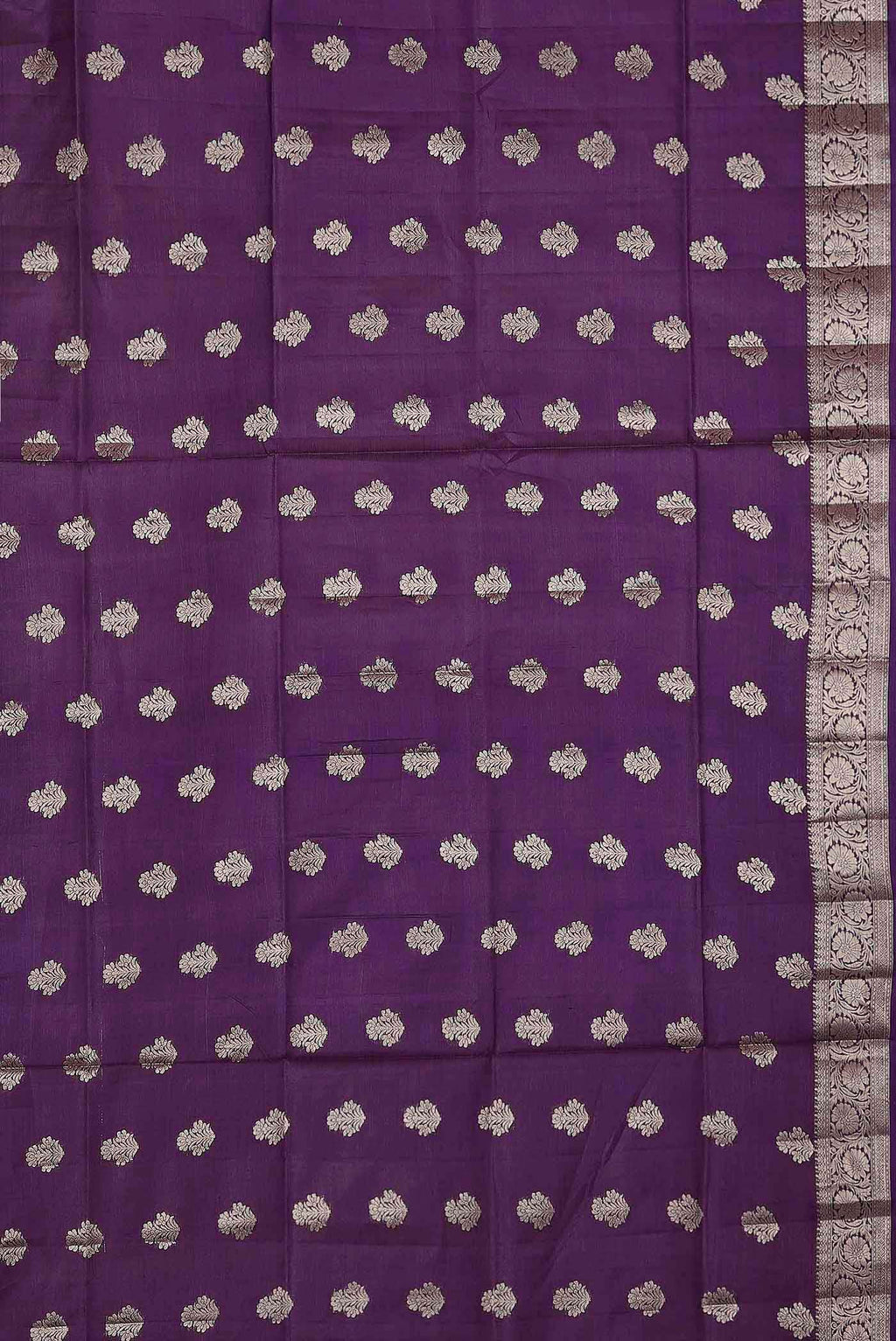 Purple Banarasi Raw Silk Saree