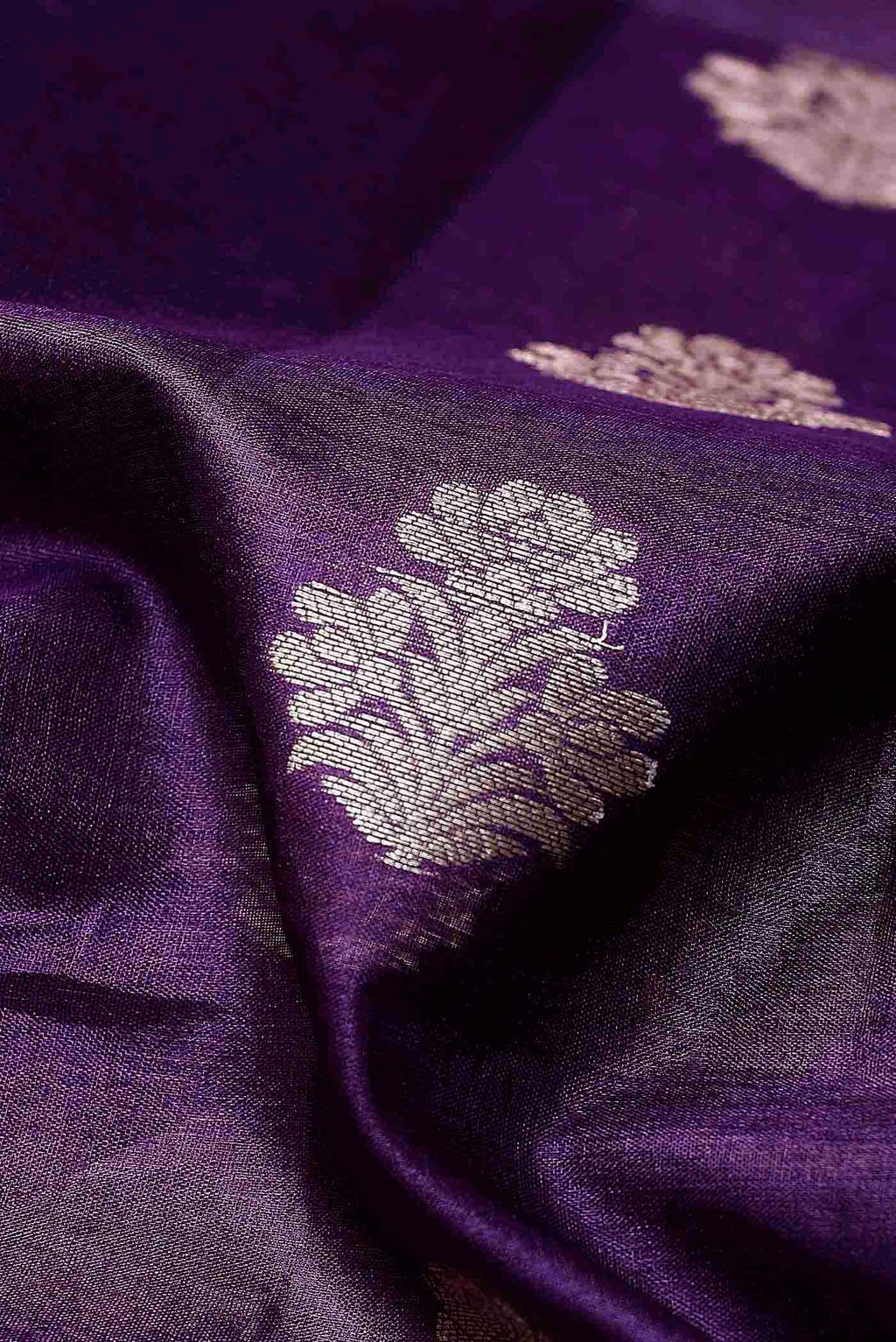 Purple Banarasi Raw Silk Saree