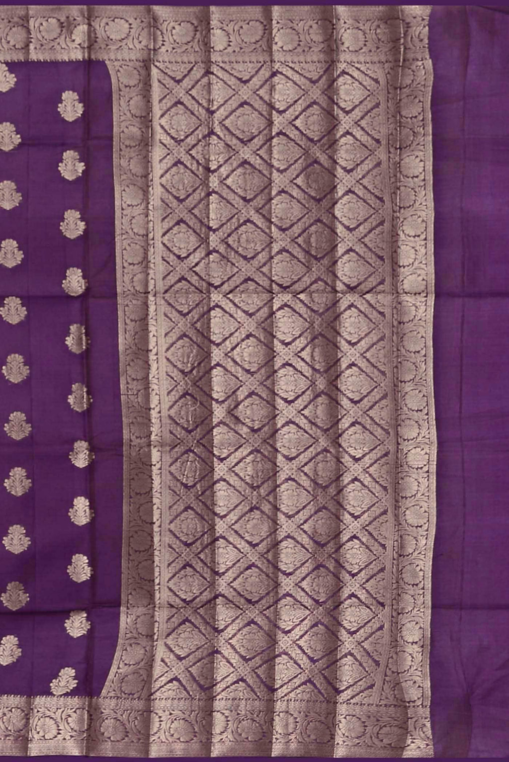 Purple Banarasi Raw Silk Saree